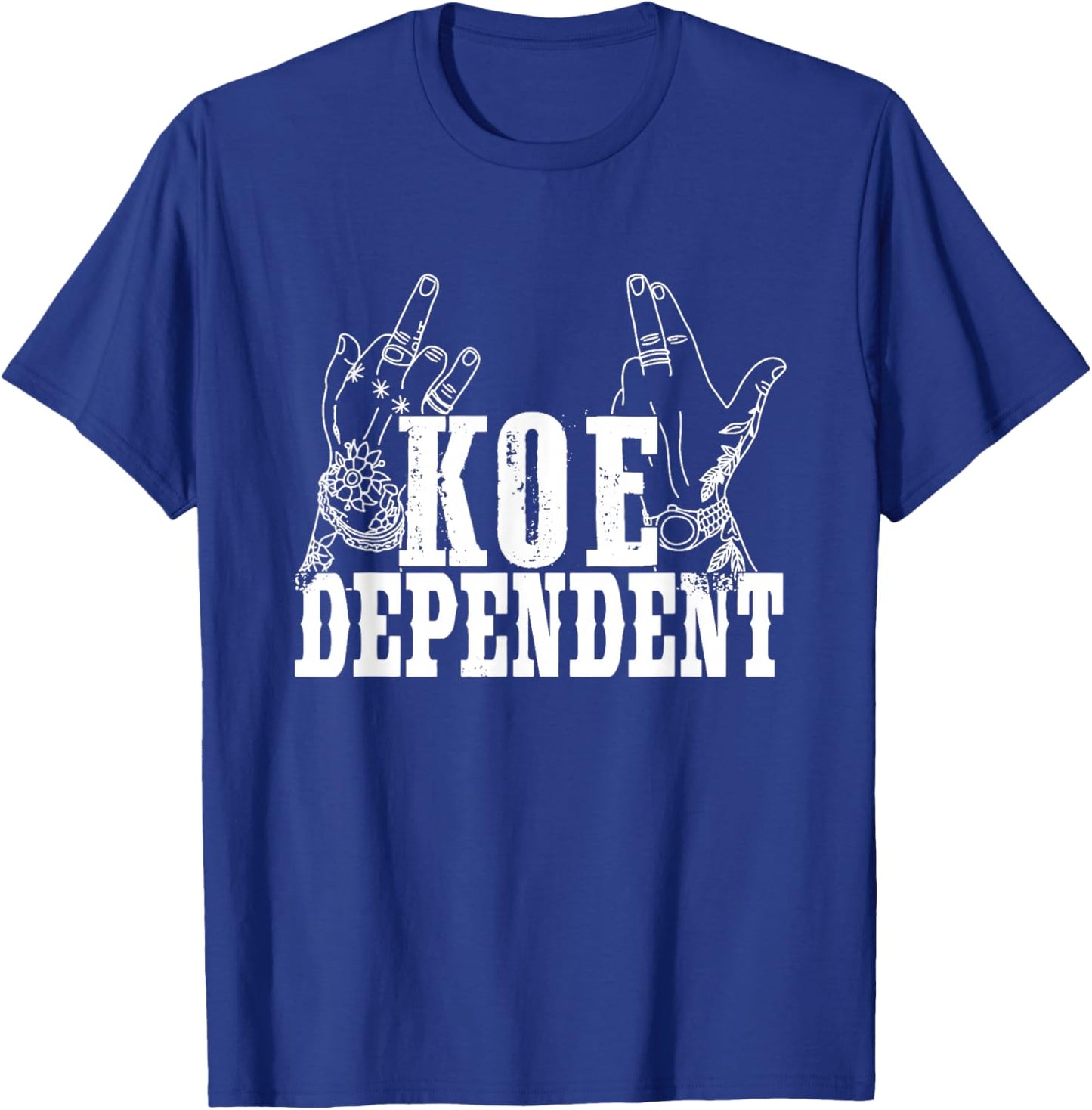 Koe Dependent KOE rock hand T-Shirt - T-Shirt | Royal