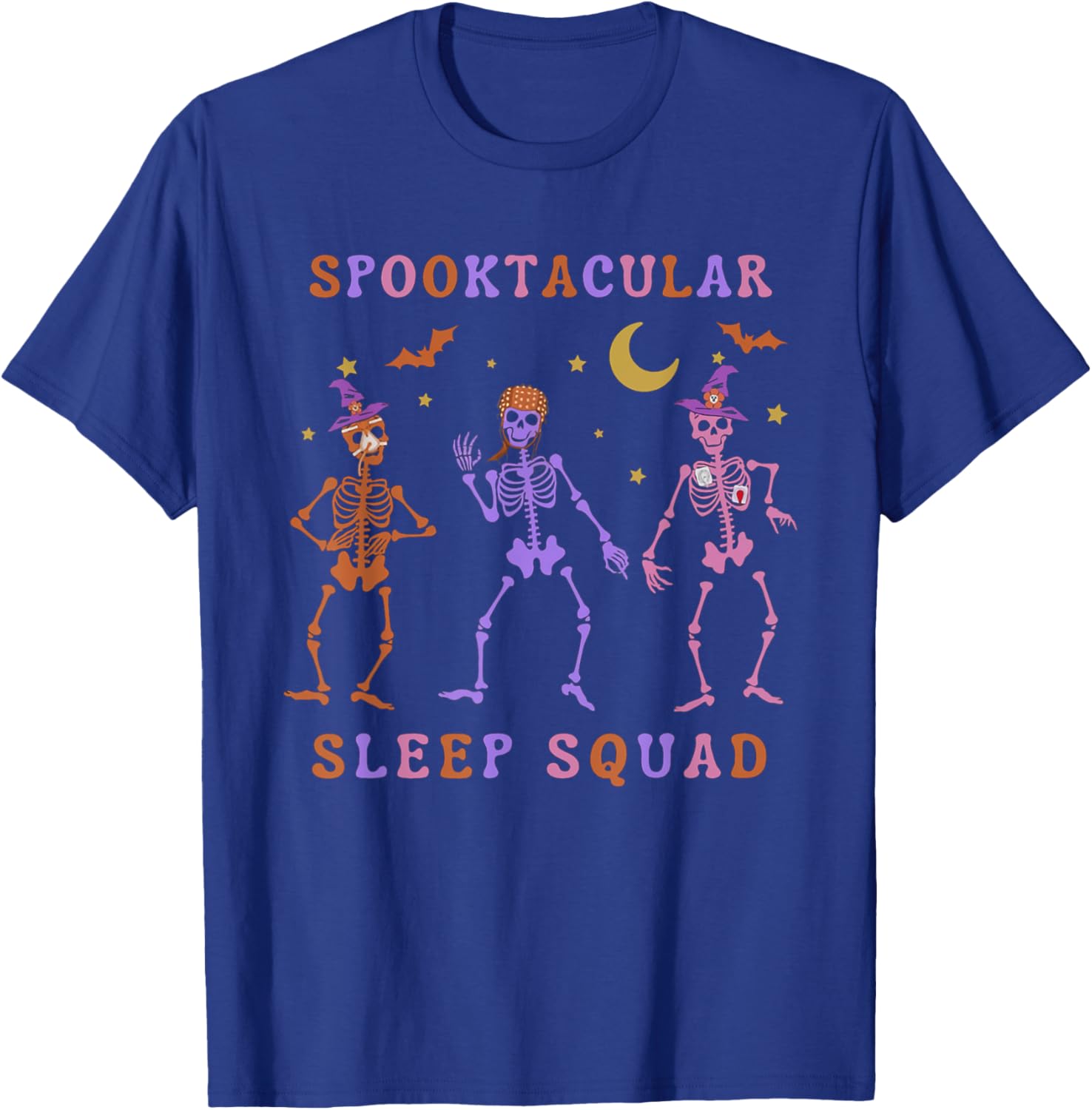 Polysomnographic Tech Halloween Skeleton Sleep Tech Squad T-Shirt - T-Shirt | Royal