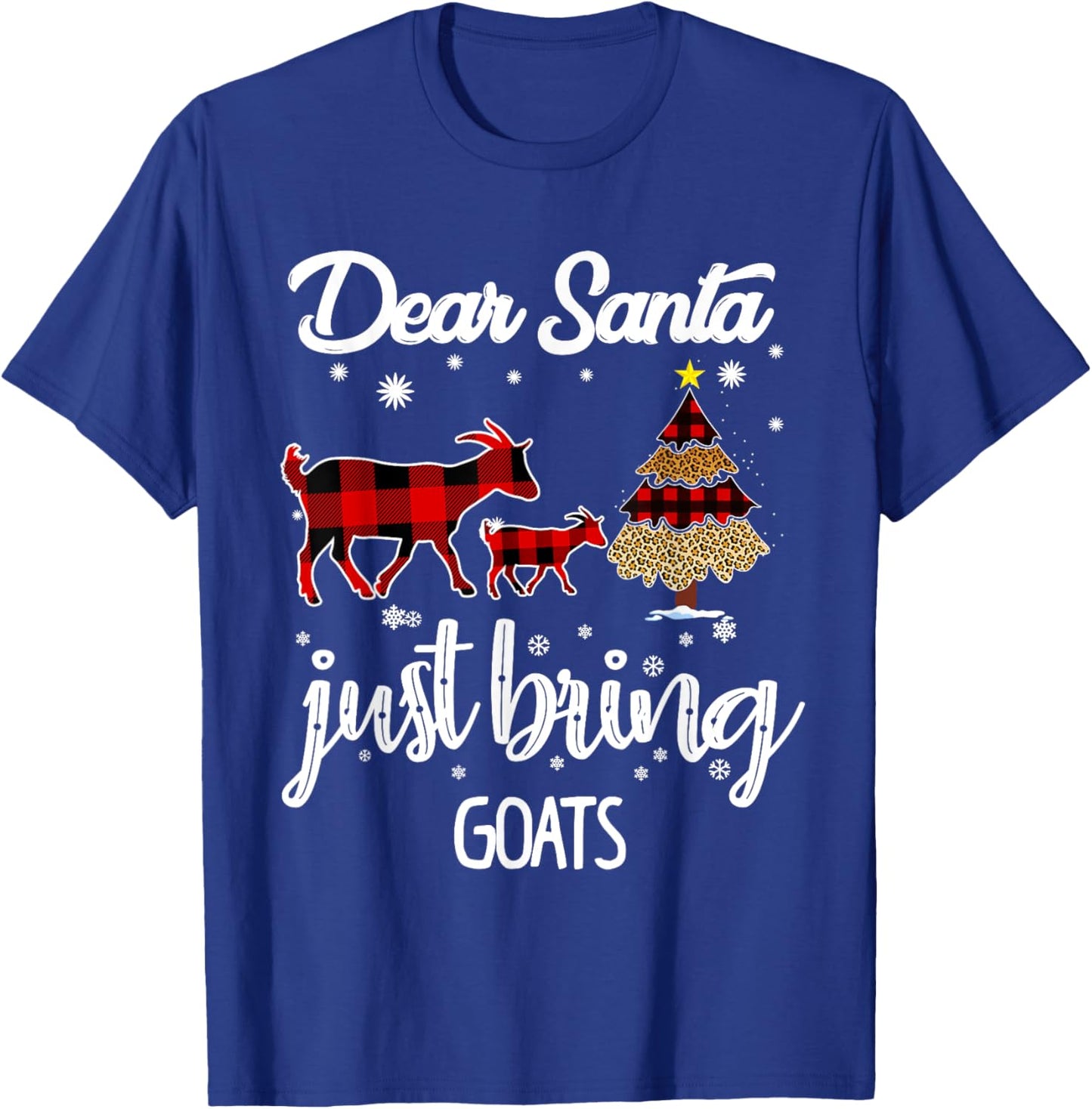 Funny Goat Christmas Goat Santa Holiday Costume For Kids T-Shirt - T-Shirt | Royal