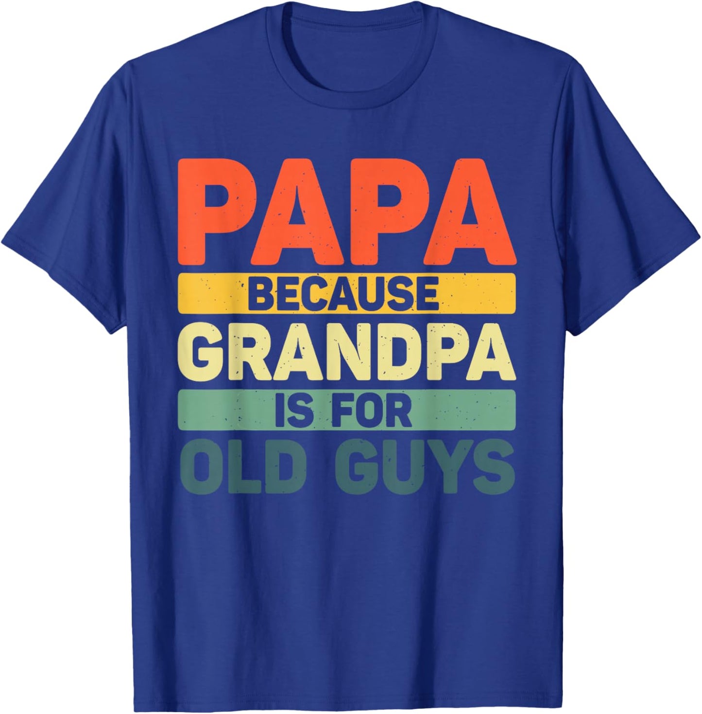 Papa Art For Grandpa Men From Grandkids Father's Day Papa T-Shirt - T-Shirt | Royal