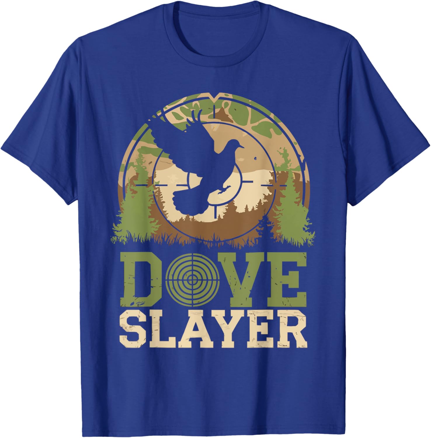 Dove Season Camo Dove Slayer Camouflage Dove Hunter T-Shirt - T-Shirt | Royal