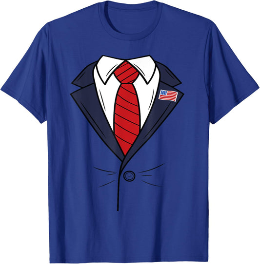 Funny USA President Suit Easy Halloween Costume T-Shirt - T-Shirt | Royal