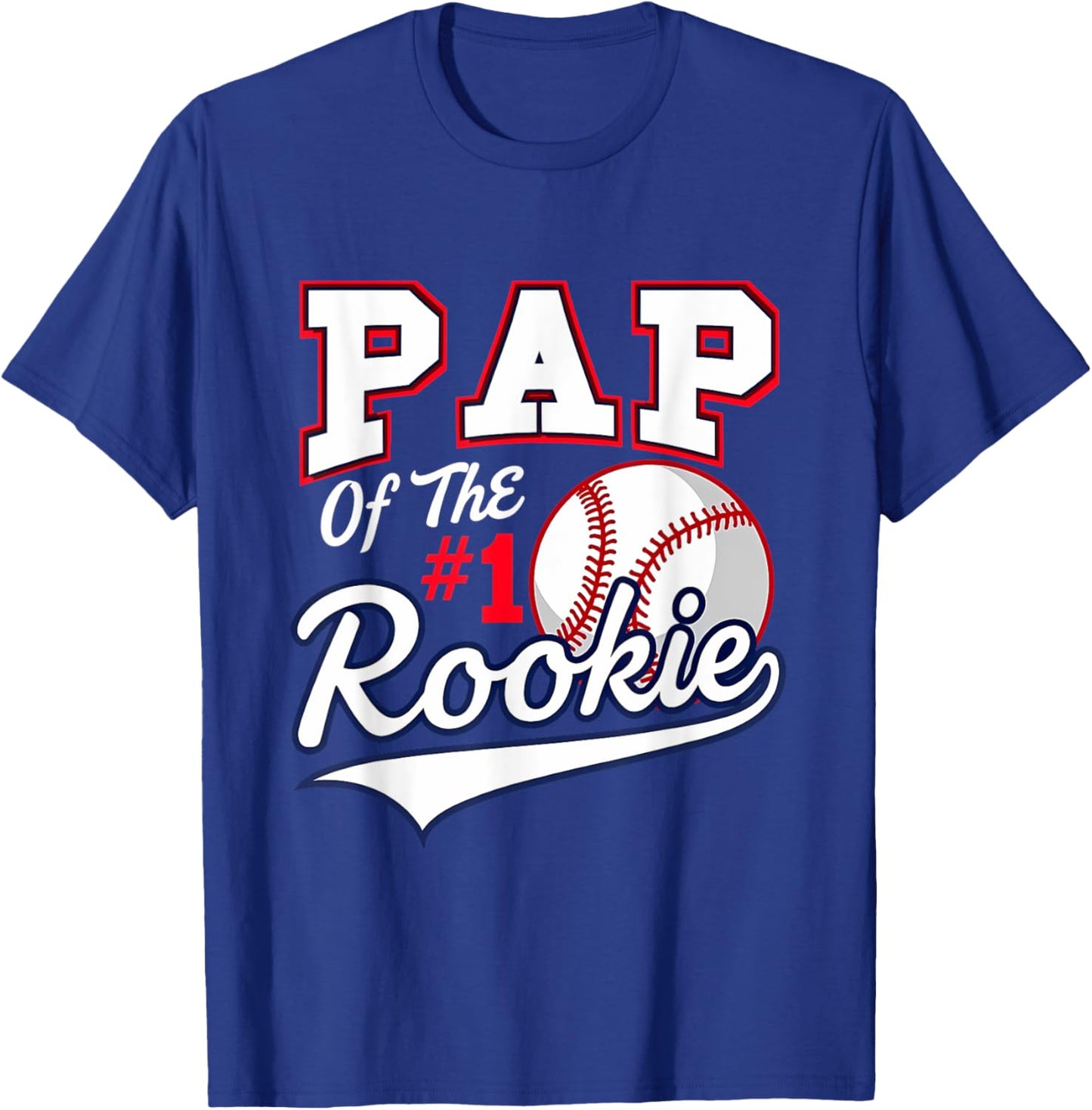 Retro Daddy Pap Of The Number 1 Rookie Baseball T-Shirt - T-Shirt | Royal