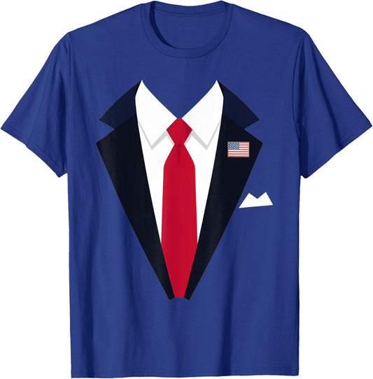 Funny USA President Suit Easy Halloween Costume T-Shirt - T-Shirt | Royal