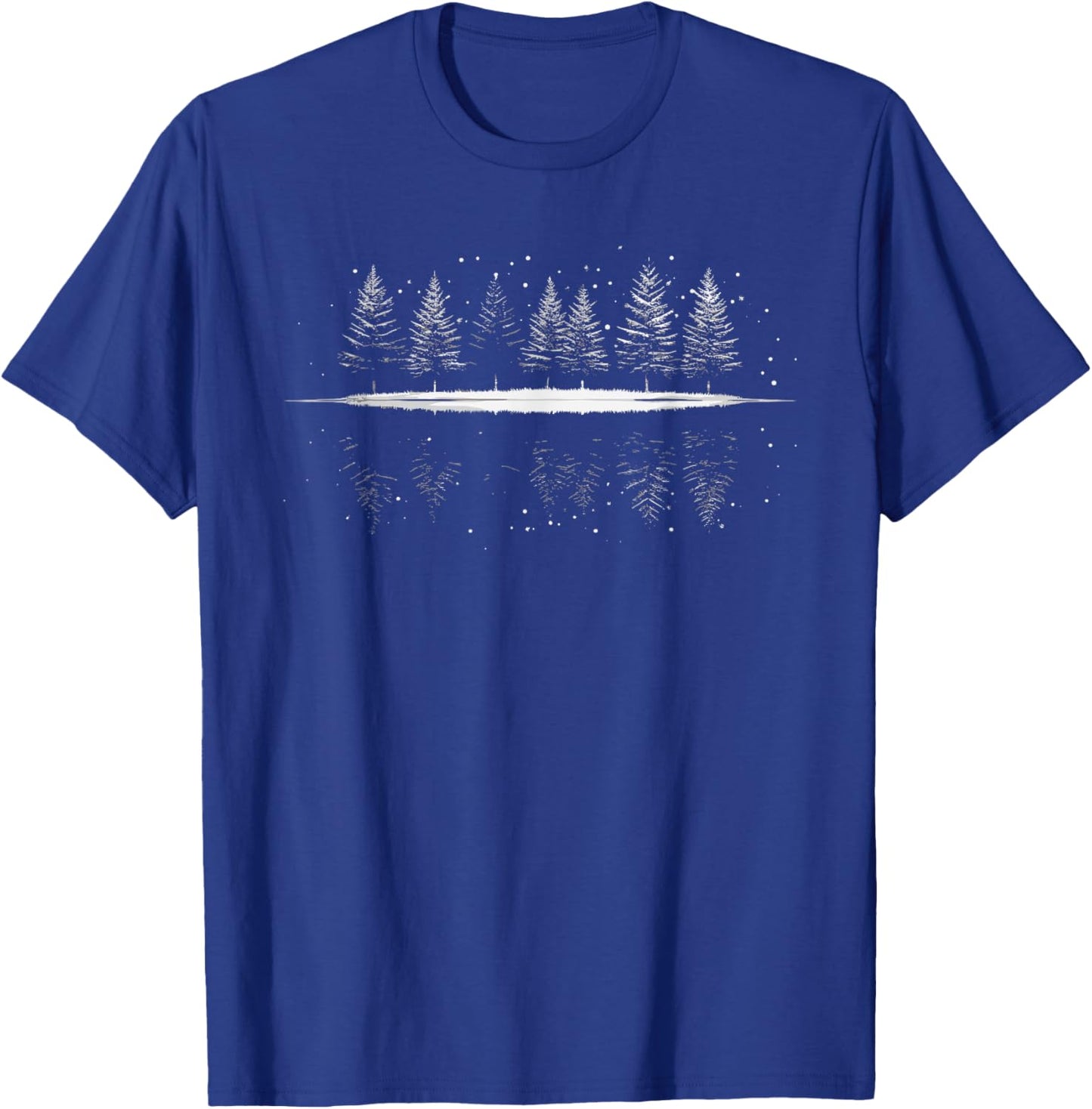 Nature Reflection Forest Trees Outdoor Wildlife T-Shirt - T-Shirt | Royal