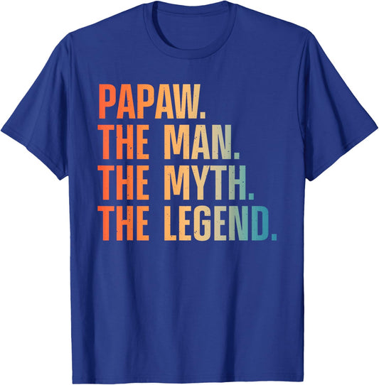 Papaw Design For Grandpa Grandfather From Grandkids Papaw T-Shirt - T-Shirt | Royal