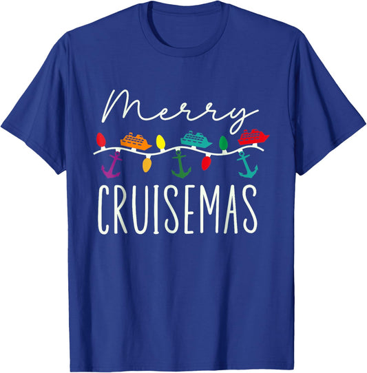 Merry Cruise-mas Cruise Christmas Xmas Pajamas Holiday Funny T-Shirt - T-Shirt | Royal
