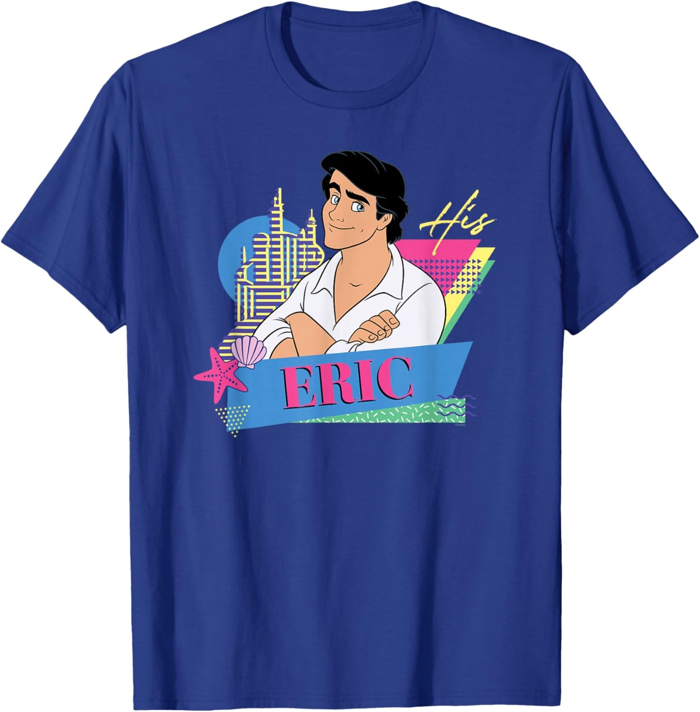 Disney The Little Mermaid Retro Couples Matching His Eric T-Shirt - T-Shirt | Royal