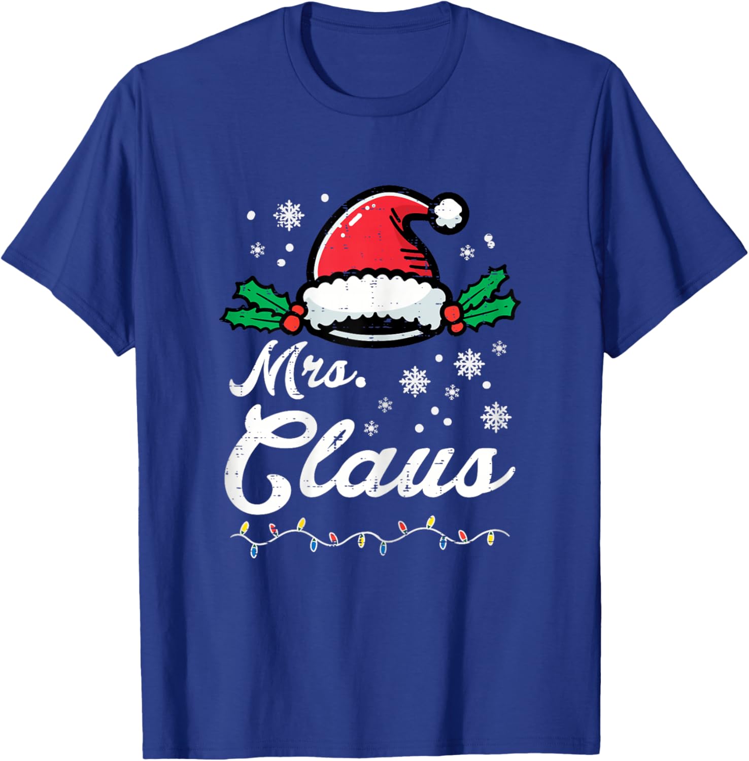 Christmas Mrs Claus Xmas Santa Family Match Mom Mama Women T-Shirt - T-Shirt | Royal