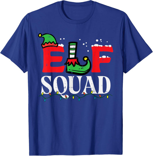 Christmas Elf Squad Xmas Crew Team Boys Girls Kids Toddler T-Shirt - T-Shirt | Royal
