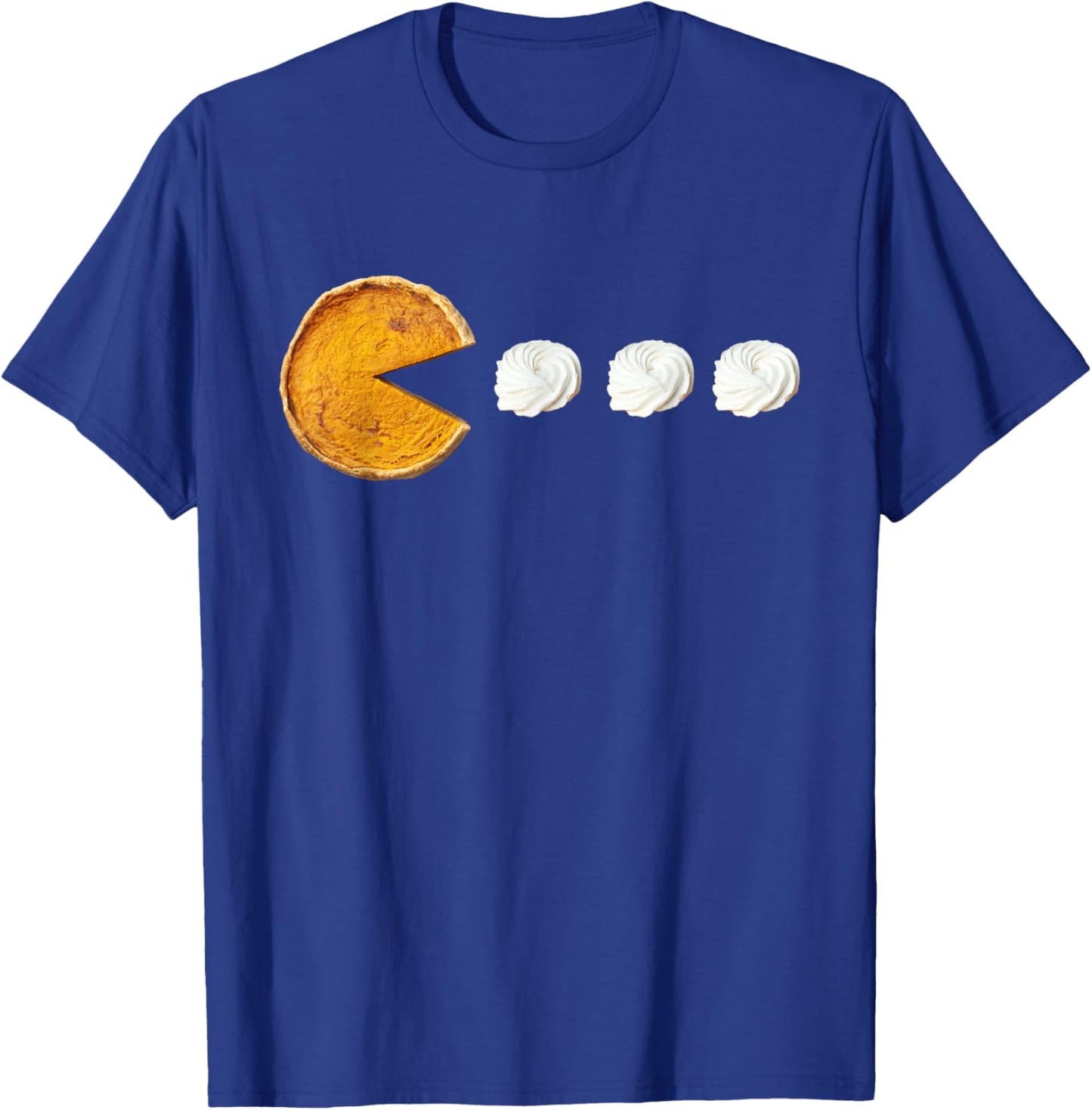 Pumpkin Pie Eating Cream Thanksgiving Funny Gamer Boys Teens T-Shirt - T-Shirt | Royal