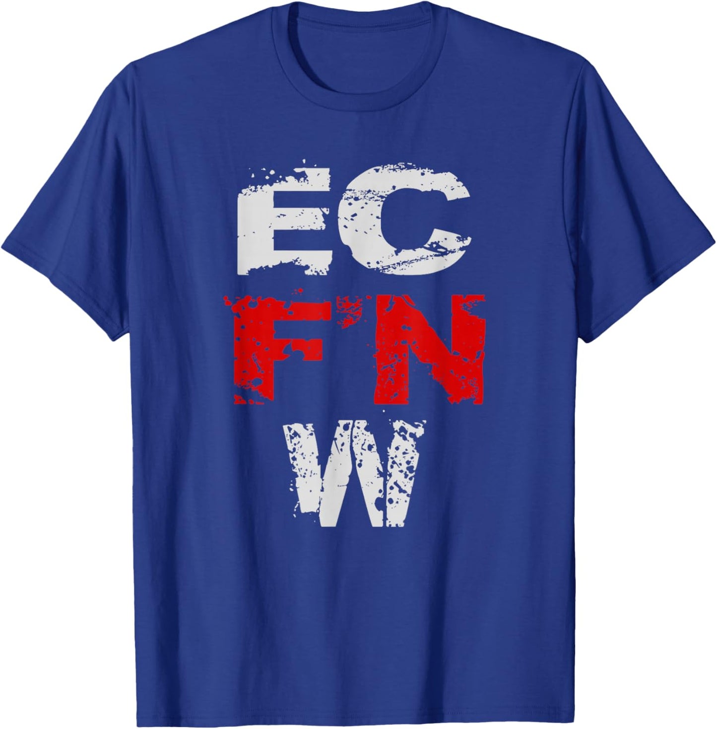 EC F'N W Wrestling Apparel Adults Wrestling Fans, All Ages Black Modern Short Sleeve T-Shirt - T-Shirt | Royal