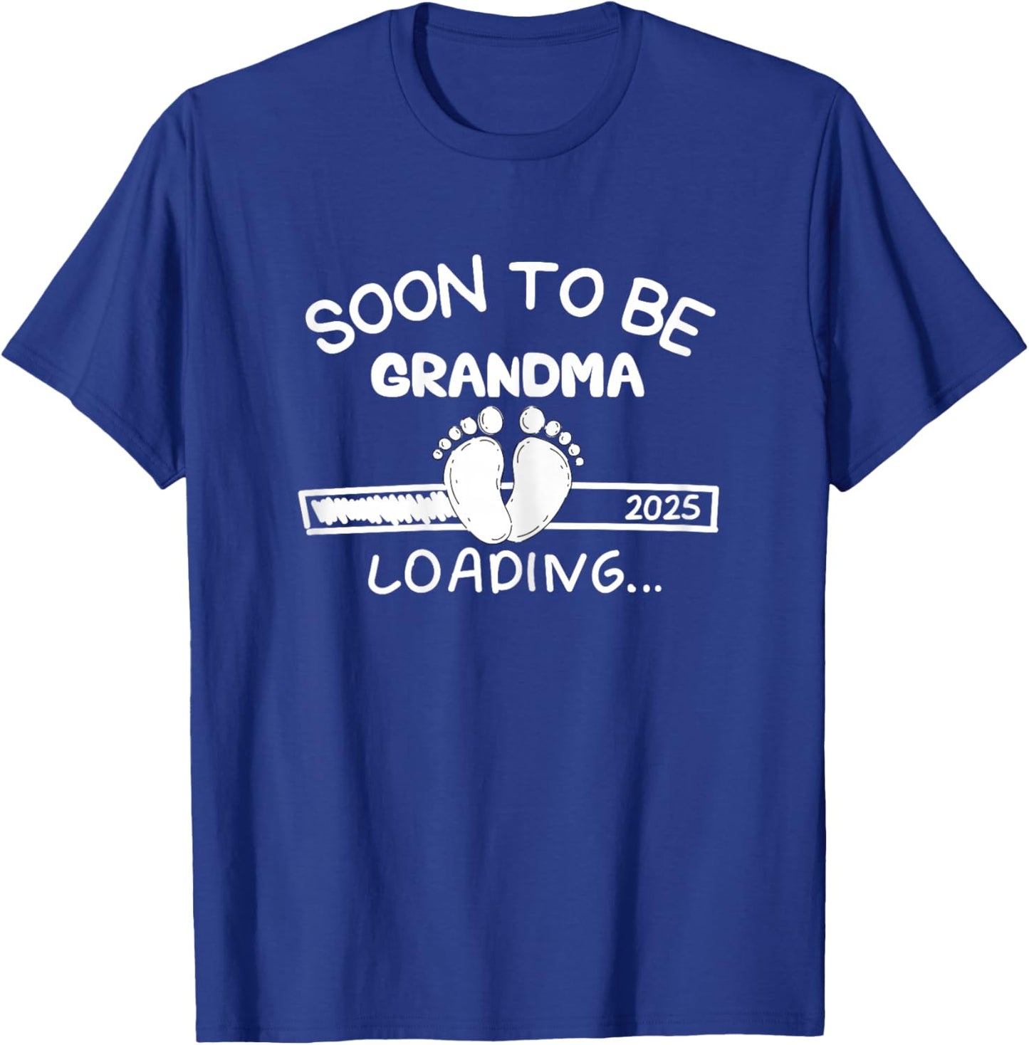 Vintage Soon to be Grandma 2025 Loading Promoted to Grandma T-Shirt - T-Shirt | Royal