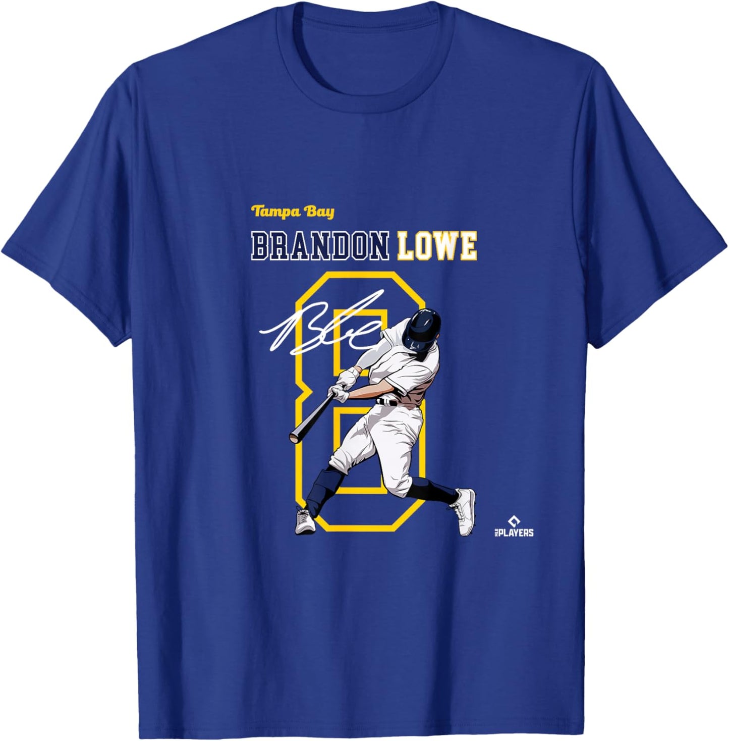 Brandon Lowe | Tampa Bay Baseball Players | MLBBLE3004 T-Shirt - T-Shirt | Royal