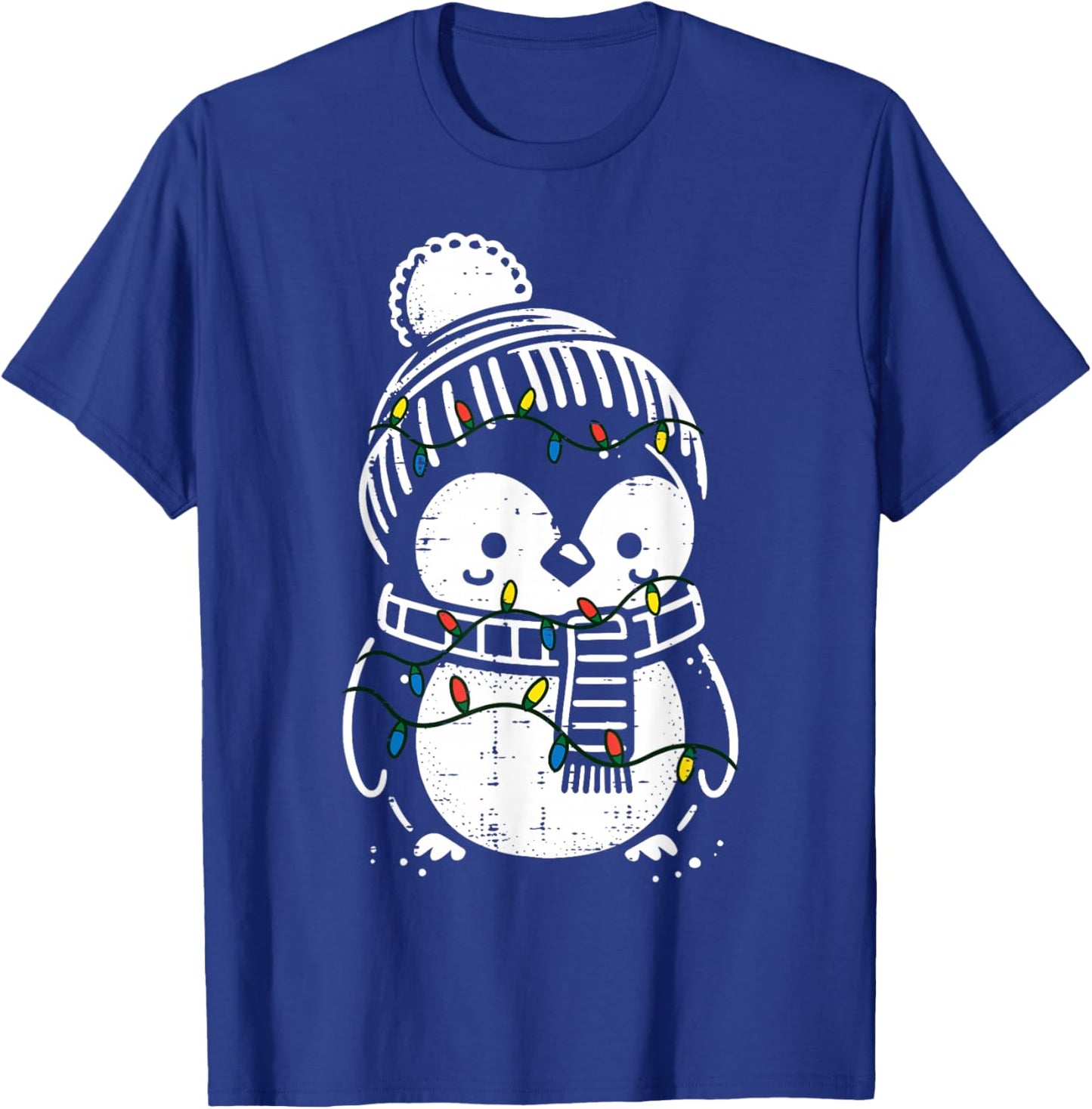 Christmas Penguin Scarf Cute Xmas Boys Girls Kids Toddler T-Shirt - T-Shirt | Royal
