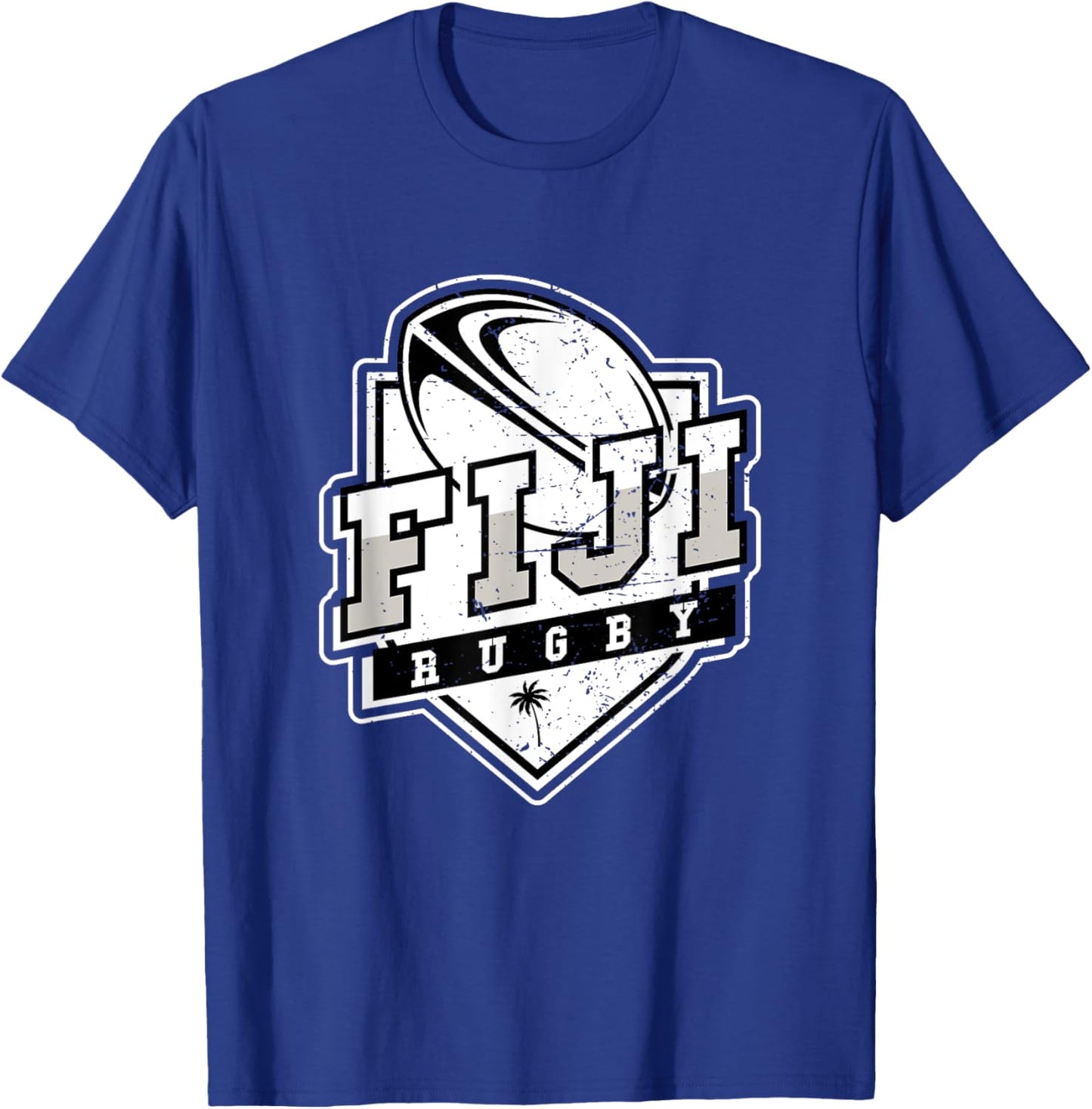 Fiji Pride Fiji Palm Tree Fijians Rugby Fan Vintage T-Shirt - T-Shirt | Royal