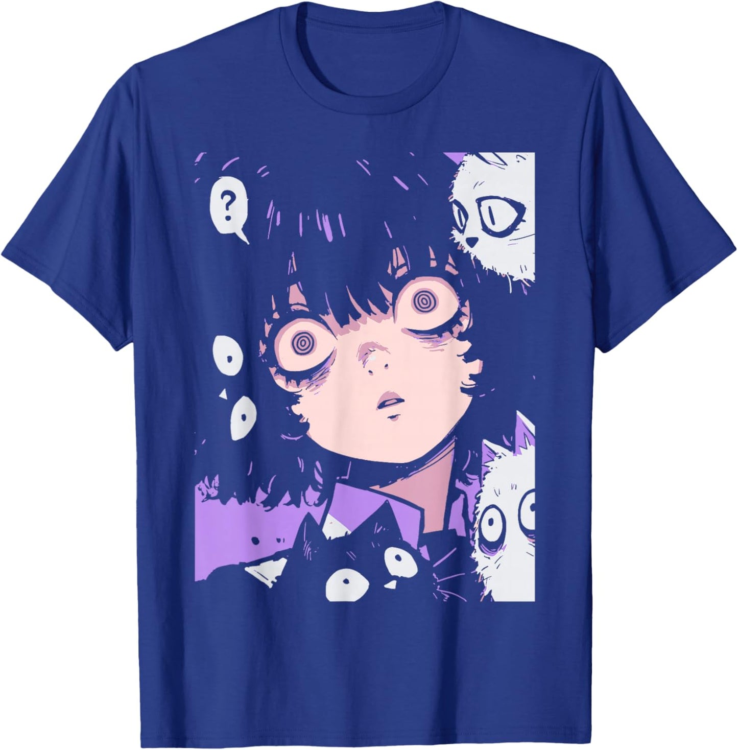 Horror Anime Manga Neko | Japan Japanese Creepy Kawaii Goth T-Shirt - T-Shirt | Royal