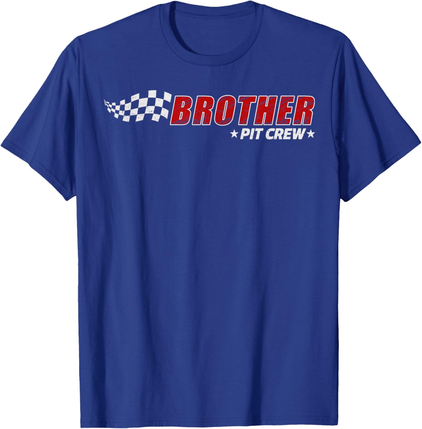 Brother Pit Crew Race Car Birthday Family Matching Pit Crew T-Shirt - T-Shirt | Royal