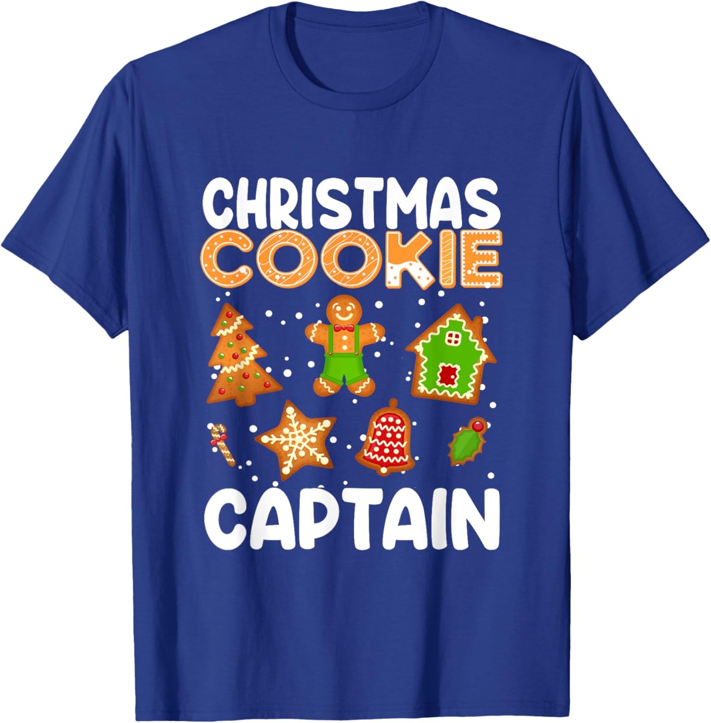 Cookie Baking Team Captain Gingerbread Christmas Matching T-Shirt - T-Shirt | Royal