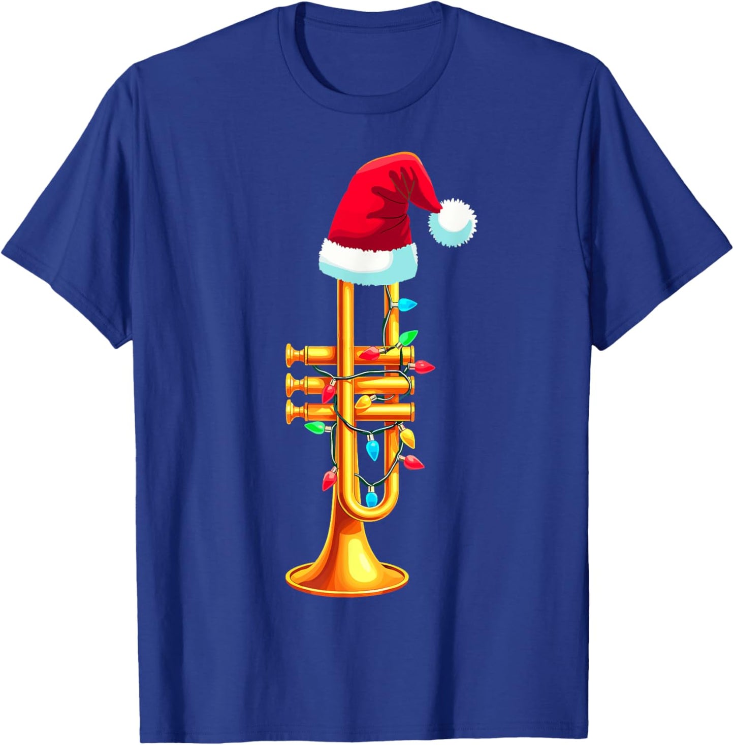 Santa Trumpet Musician Music Lover Xmas Christmas Party T-Shirt - T-Shirt | Royal
