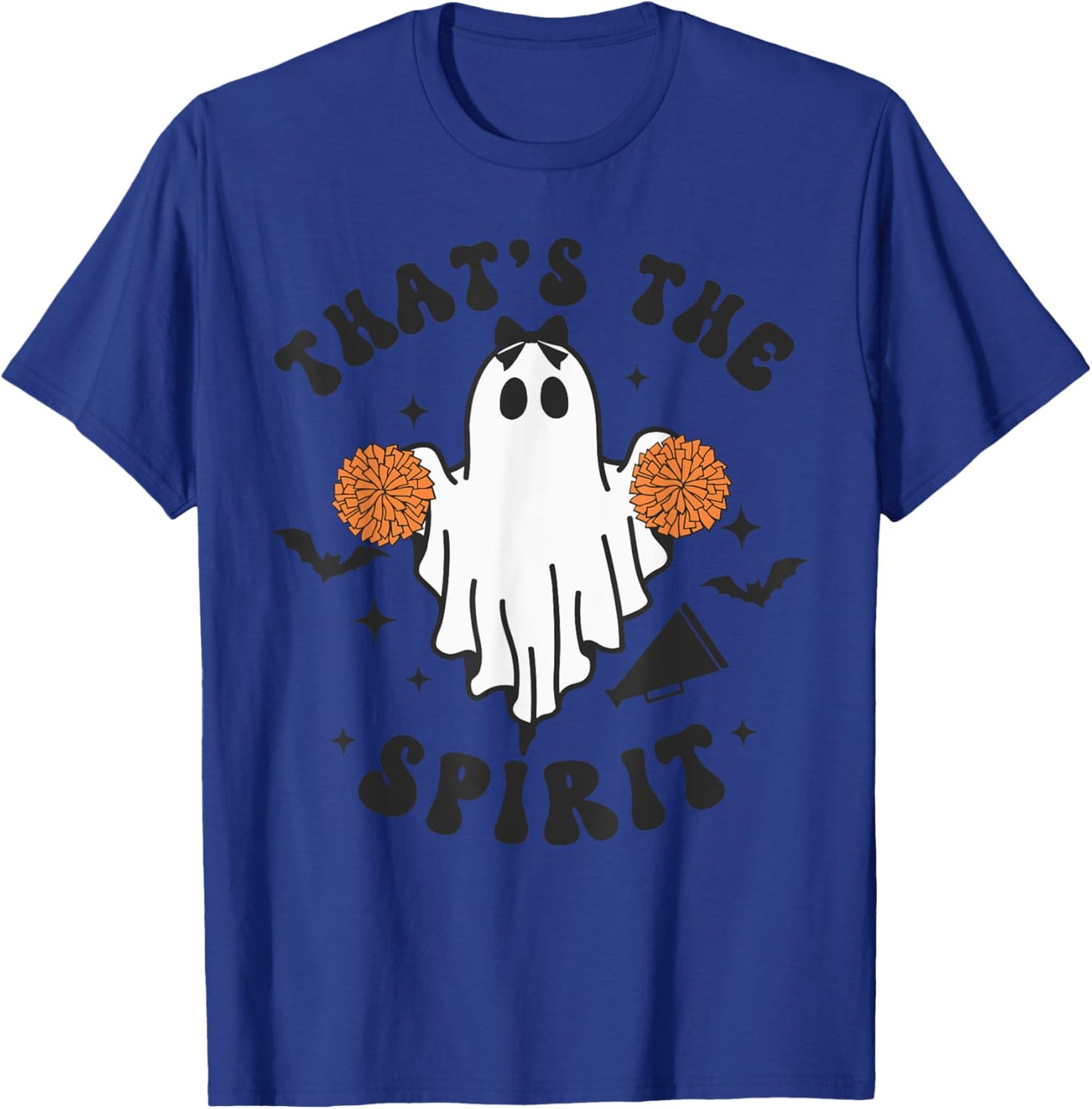 Funny Cheerleader Ghost Halloween Cheer Mom Cheerleader T-Shirt - T-Shirt | Royal