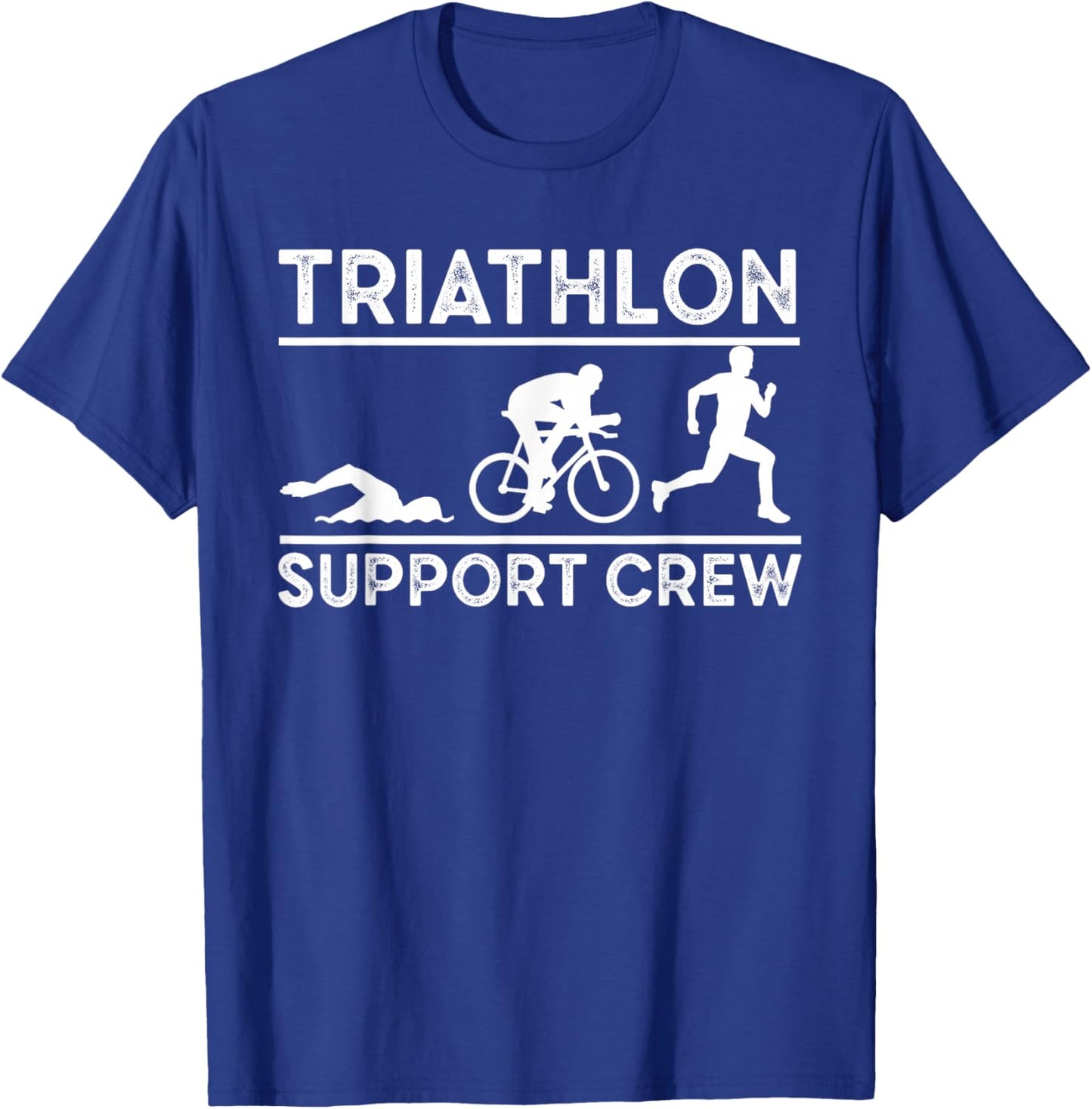 Triathlon Support Crew Men Women Kids Family Friend T-Shirt - T-Shirt | Royal