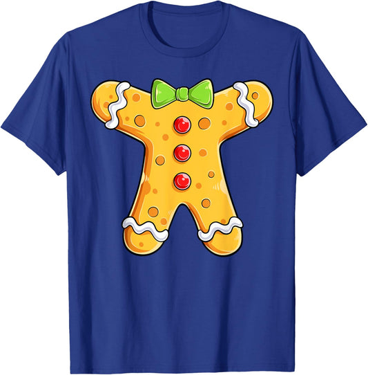 Gingerbread Man Costume Halloween Christmas Boys Girls Kids T-Shirt - T-Shirt | Royal