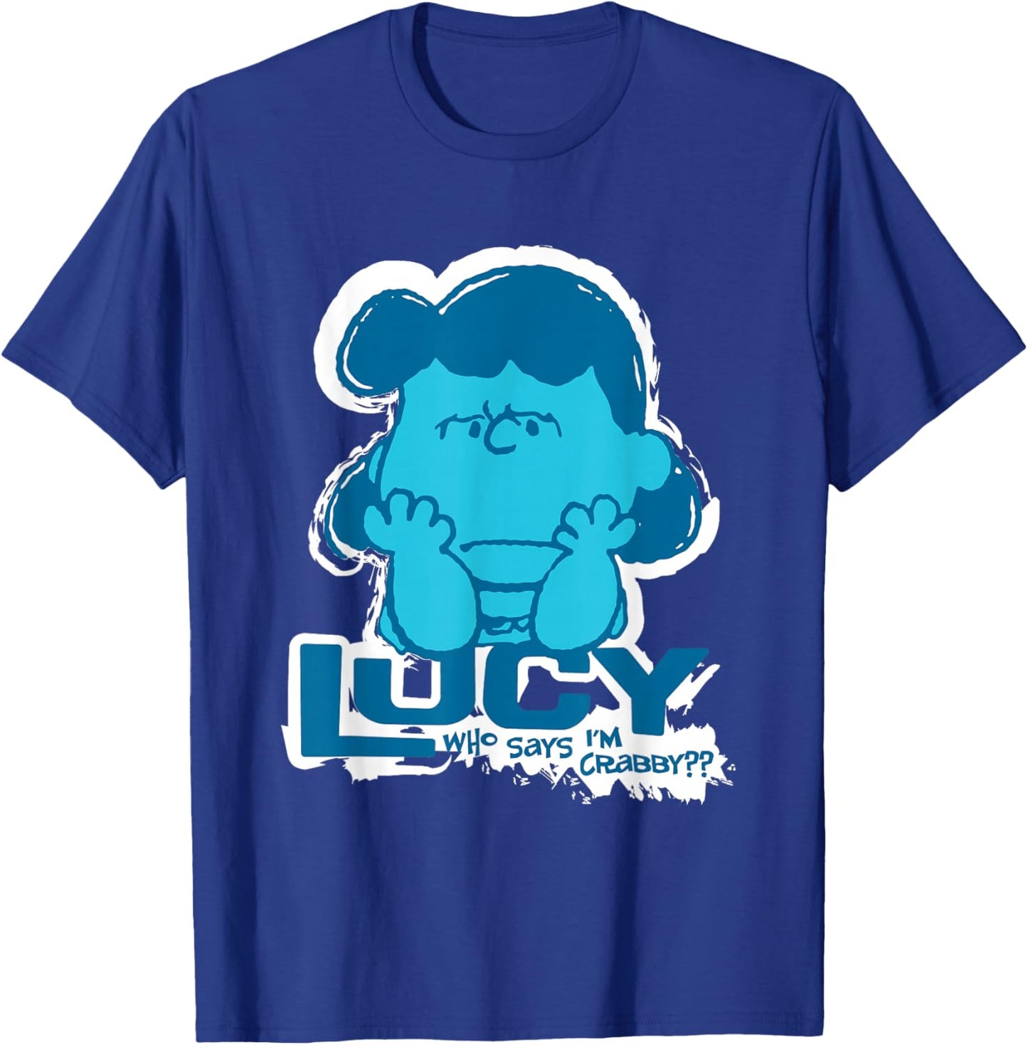 Peanuts Lucy Van Pelt Who Says Im Crabby T-Shirt - T-Shirt | Royal