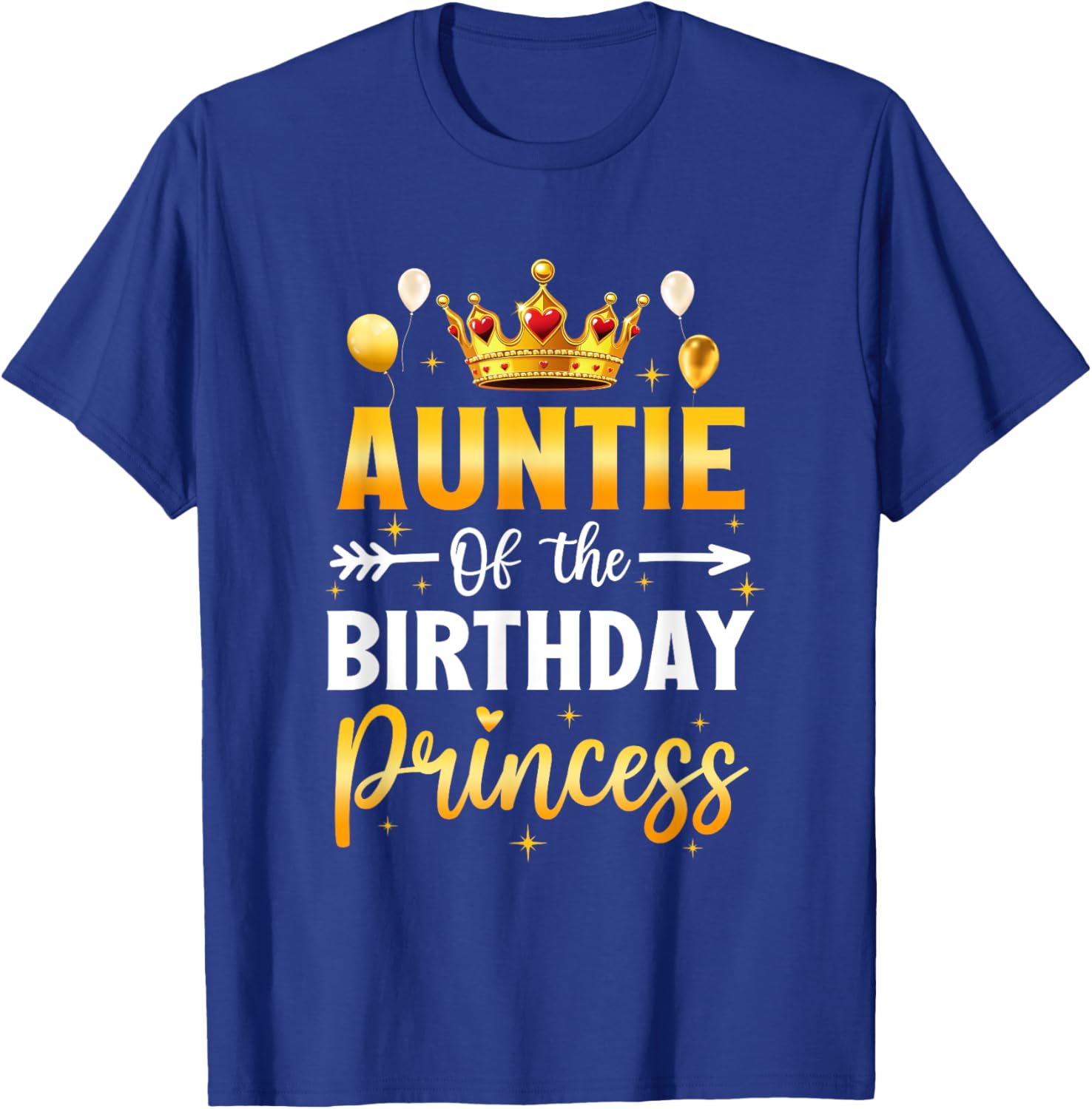 Auntie Of The Birthday Princess Birthday Girl Party Family T-Shirt - T-Shirt | Royal
