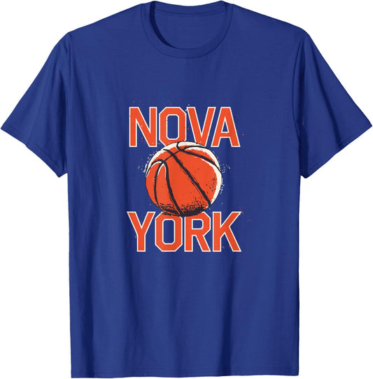 Nova York Basketball - Funny Nova York Design T-Shirt - T-Shirt | Royal