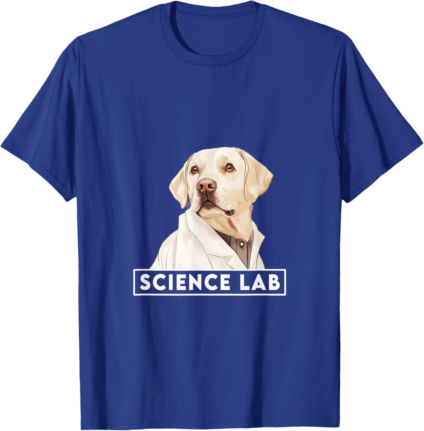 Funny Science Lab Design featuring a Labrador Science Dog T-Shirt - T-Shirt | Royal