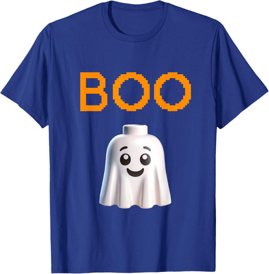 Halloween Master Builder Boo Ghost Costume Building Bricks T-Shirt - T-Shirt | Royal