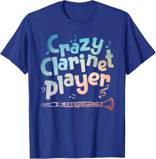 Funny Clarinet Player Art Women Band Geek Jazz Music T-Shirt - T-Shirt | Royal
