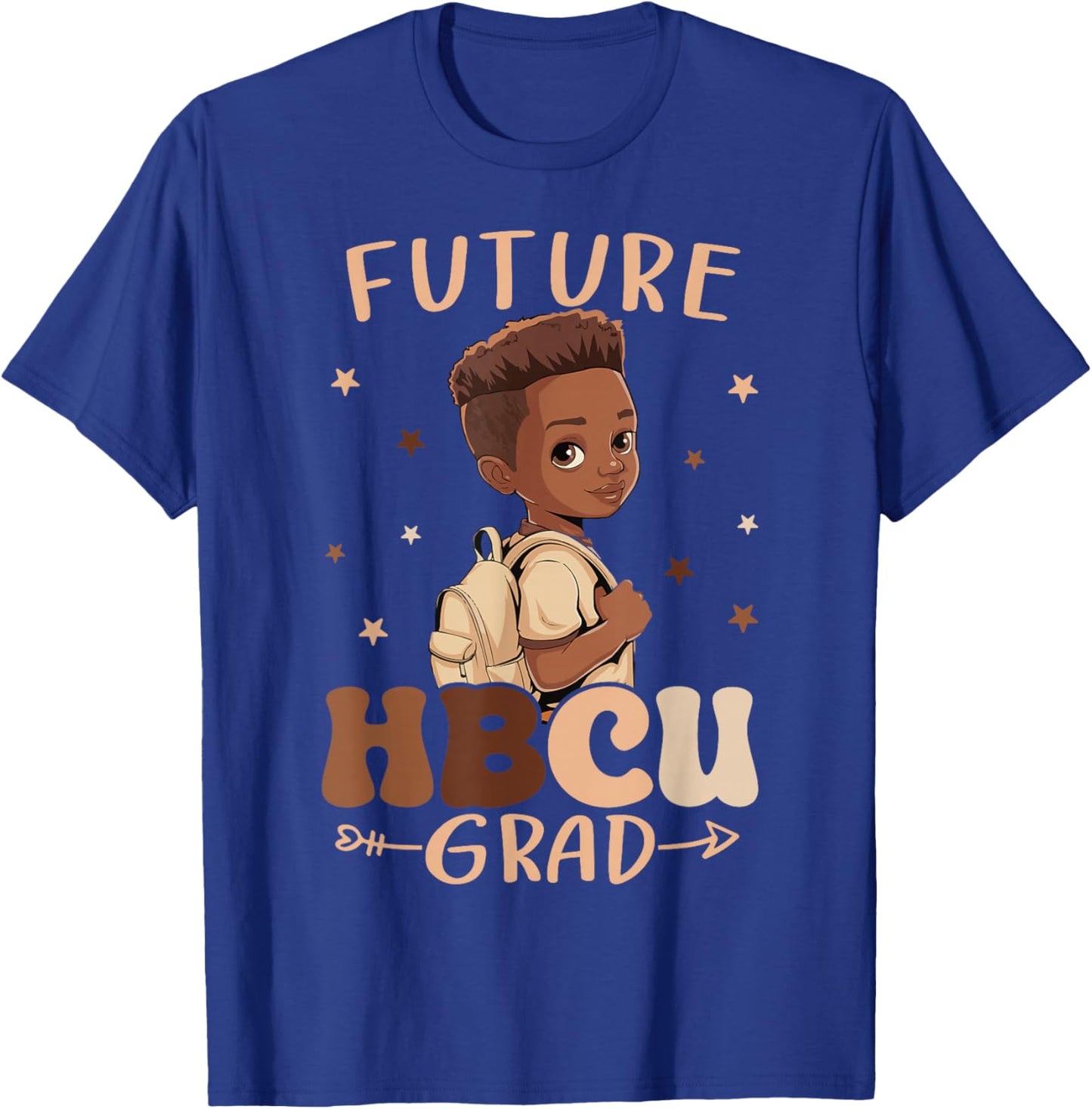 Future HBCU Grad kids Black Boy Afro Black History Month T-Shirt - T-Shirt | Royal