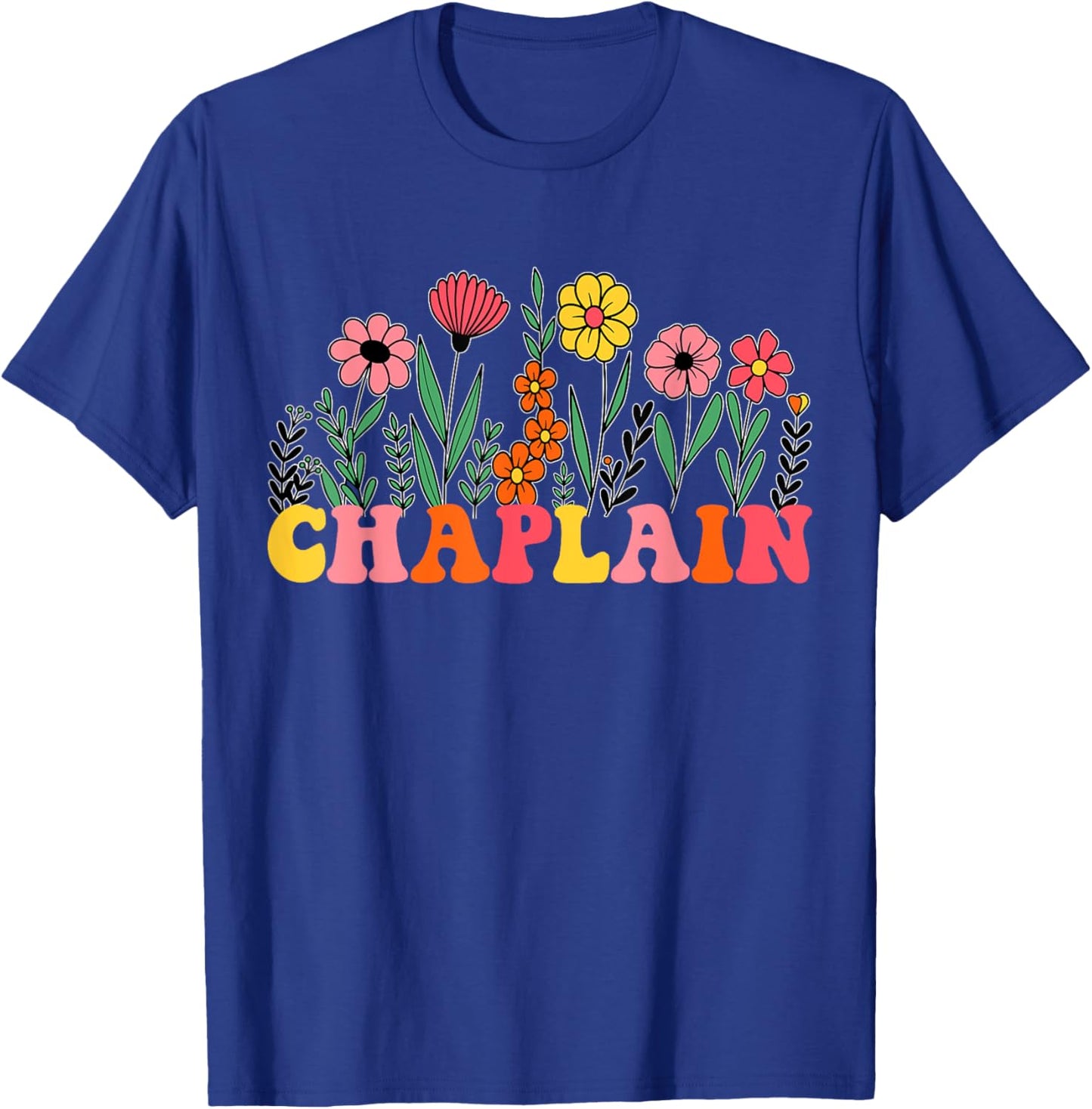 Groovy Floral Chaplain Wildflower T-Shirt - T-Shirt | Royal