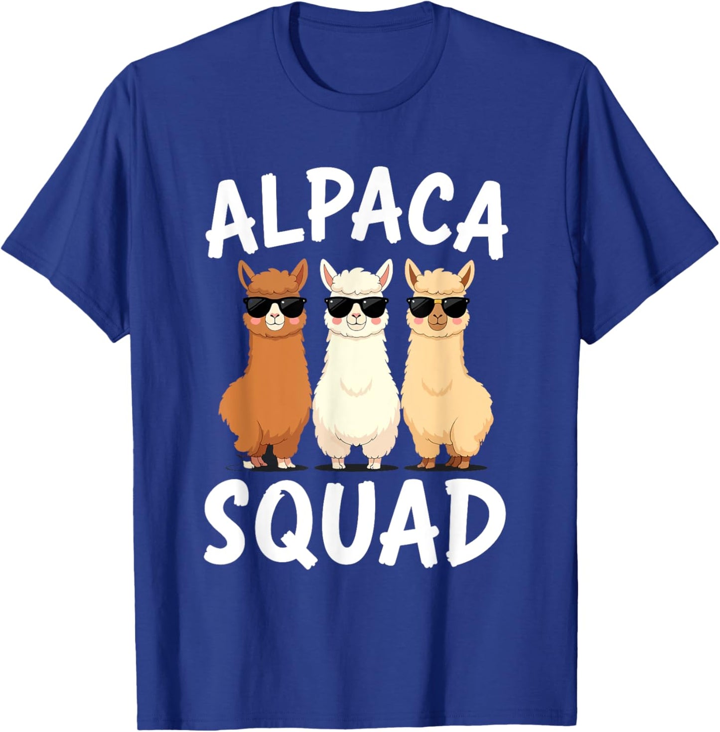 Alpaca Art Men Women Boys Girls Kids Funny Alpaca T-Shirt - T-Shirt | Royal