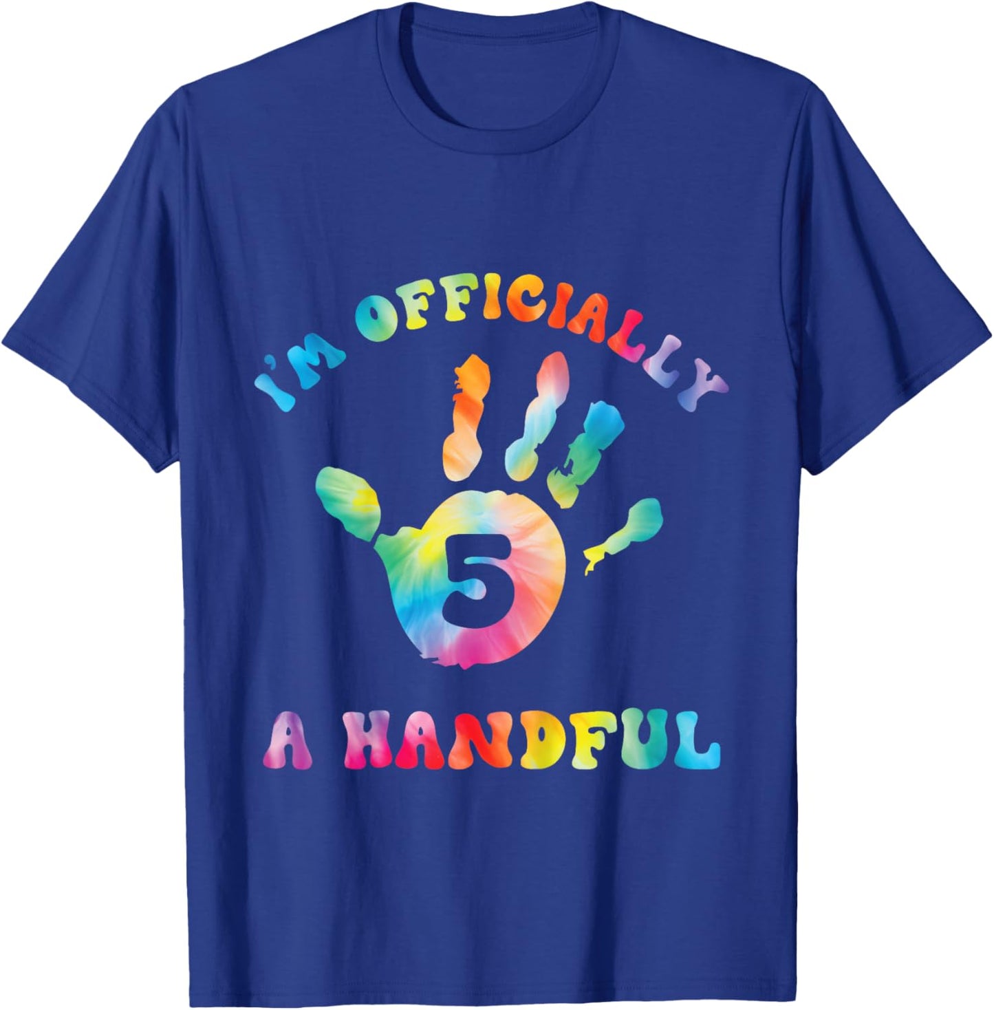 Retro I'm Officially Handful 5th Birthday Boy Girl Turning 5 T-Shirt - T-Shirt | Royal