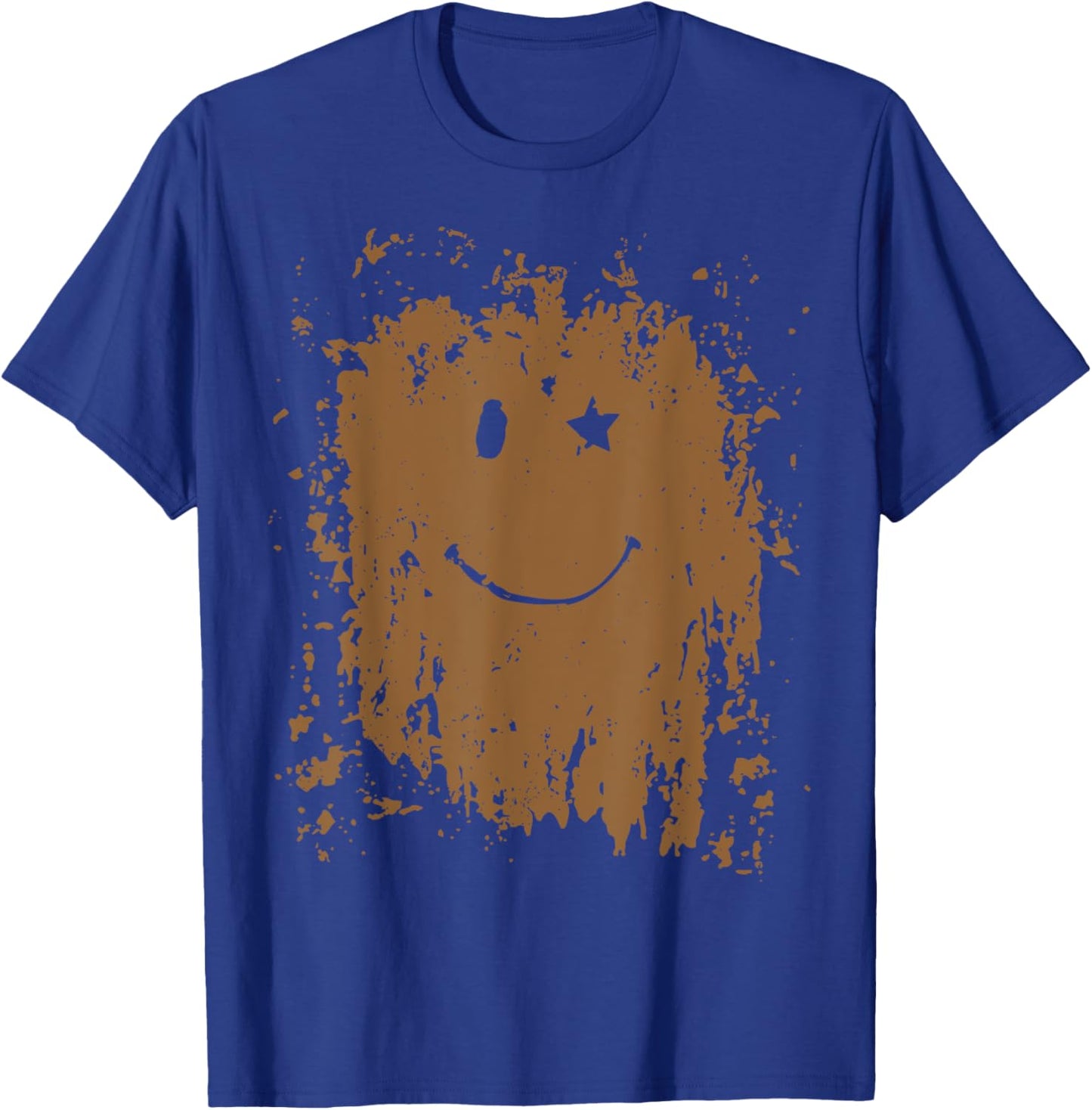 Funny Mud Splatter Face Cool Marathon and Mud Run T-Shirt - T-Shirt | Royal