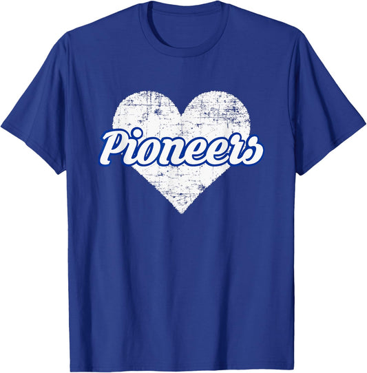 Leavenworth Pioneers Over Heart T-Shirt - T-Shirt | Royal