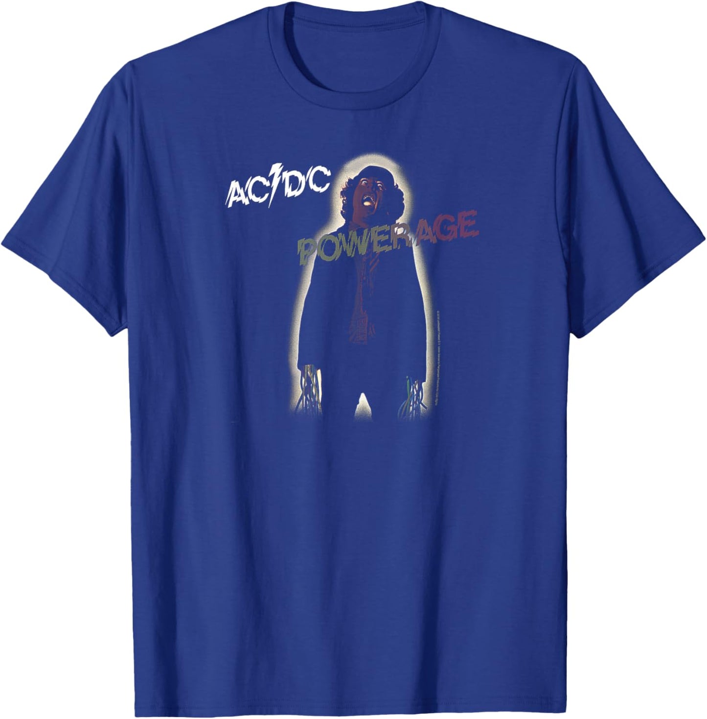 AC/DC - Powerage Album Artwork T-Shirt - T-Shirt | Royal