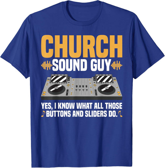 Church Sound Guy T-Shirt - T-Shirt | Royal