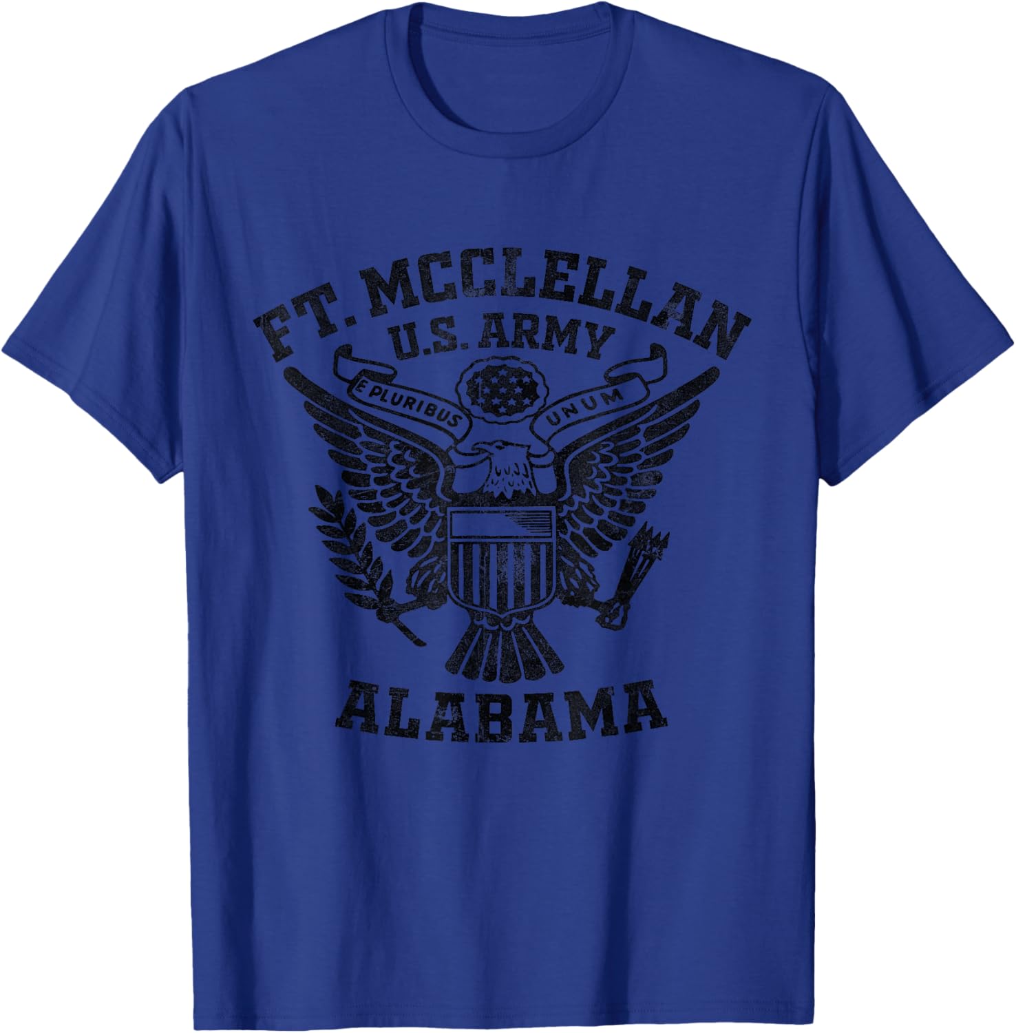 Fort McClellan Military Base Alabama AL Veteran Vintage T-Shirt - T-Shirt | Royal