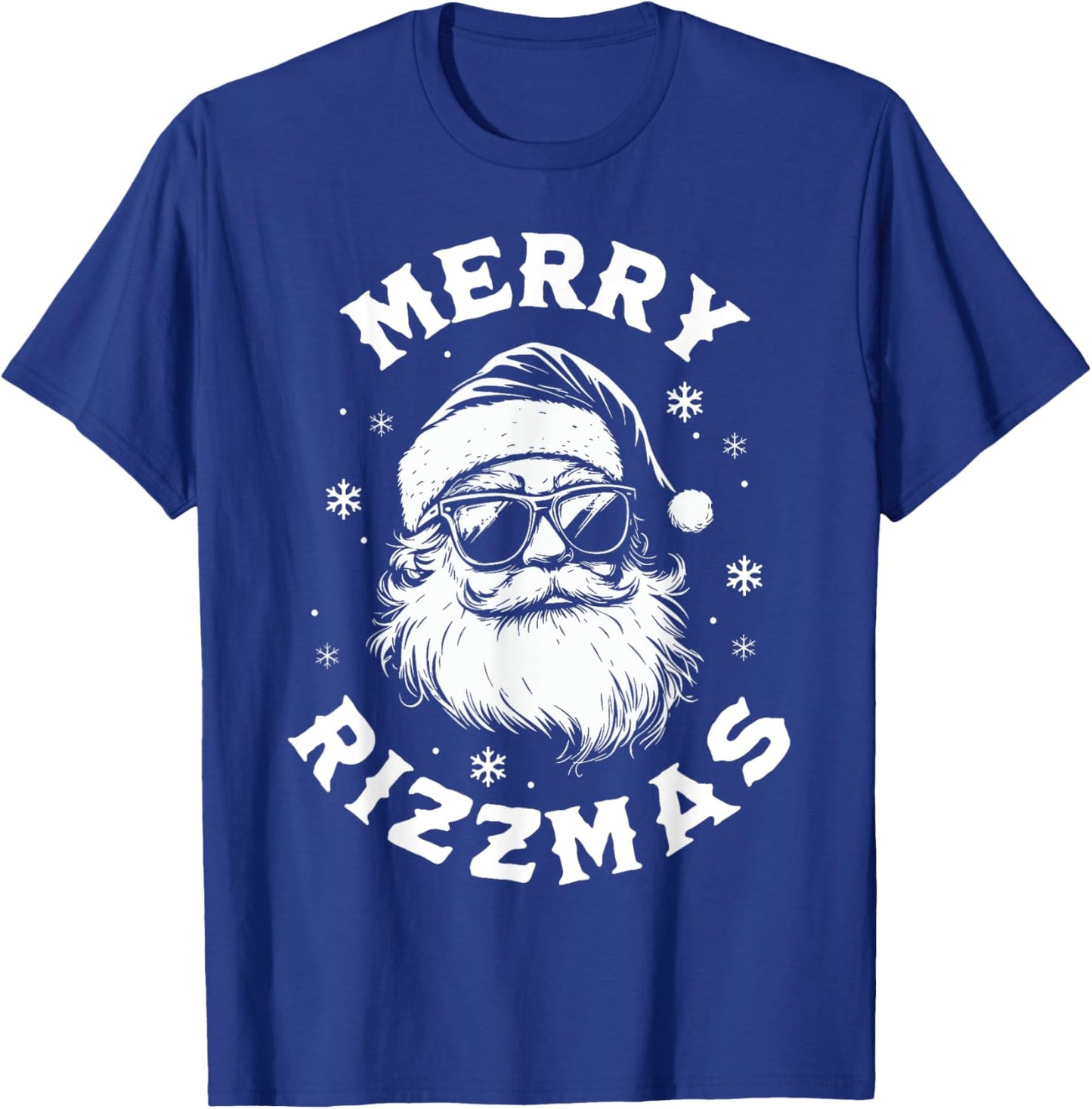 Merry Rizzmas Kids Teens School Funny Christmas Santa Claus T-Shirt - T-Shirt | Royal