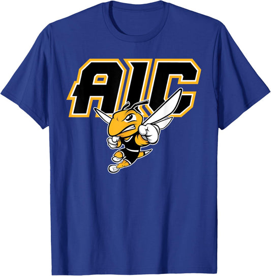American International College AIC Vintage Sports Design T-Shirt - T-Shirt | Royal