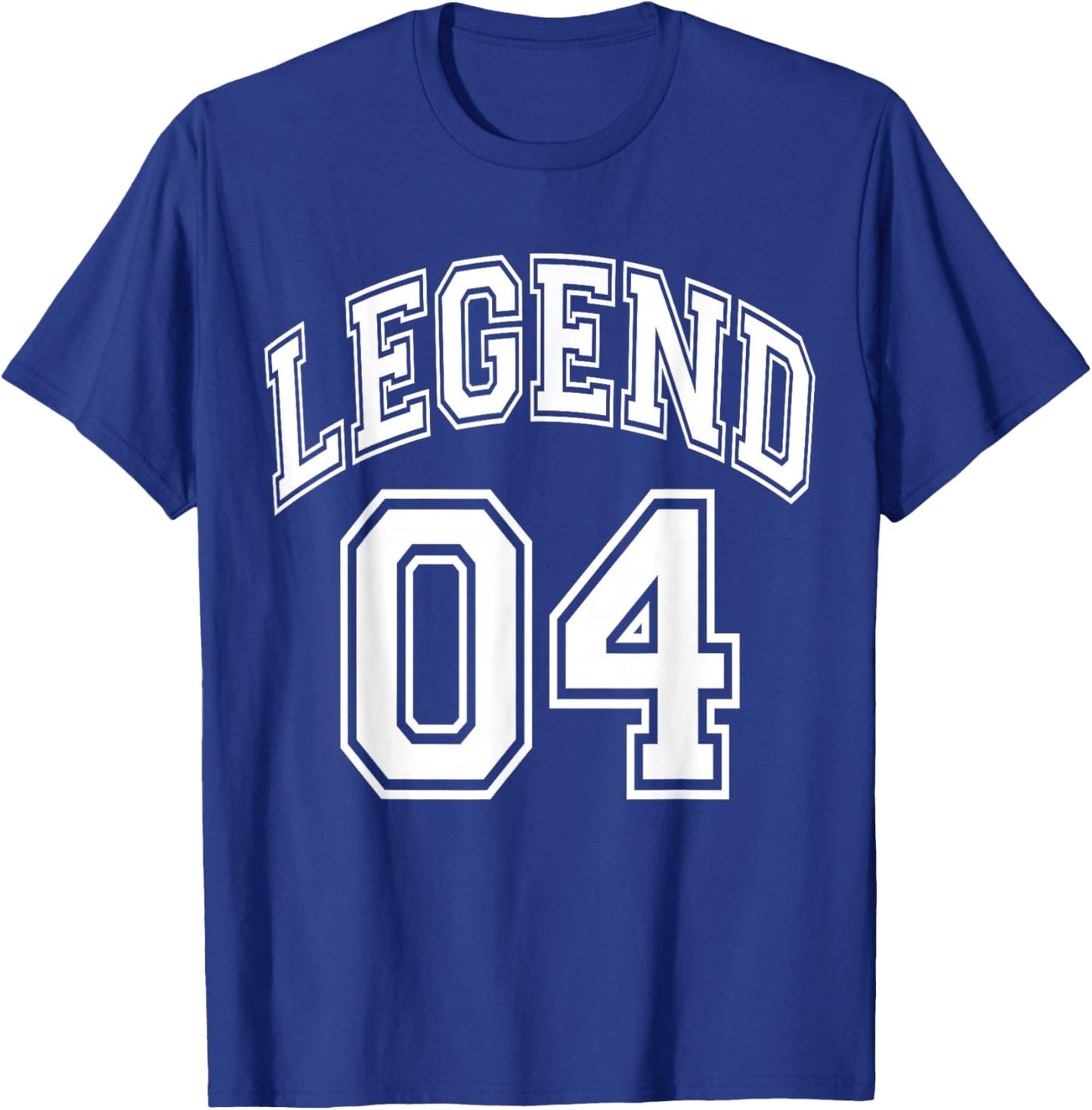 Legend 04 Number Varsity Team - 04th Birthday & 04 Years Old T-Shirt - T-Shirt | Royal