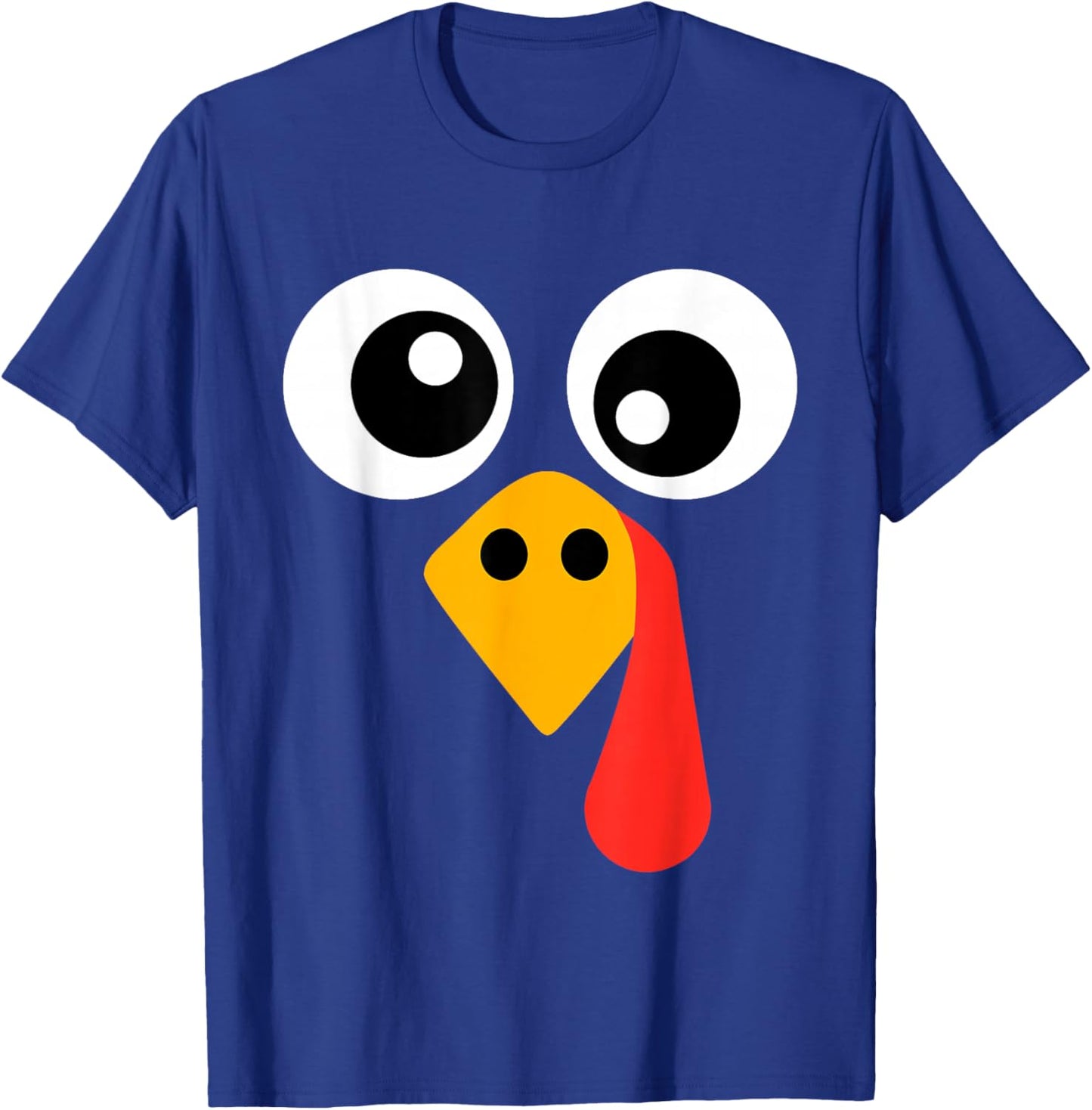 Funny turkey face for thanksgiving kids and family T-Shirt - T-Shirt | Royal
