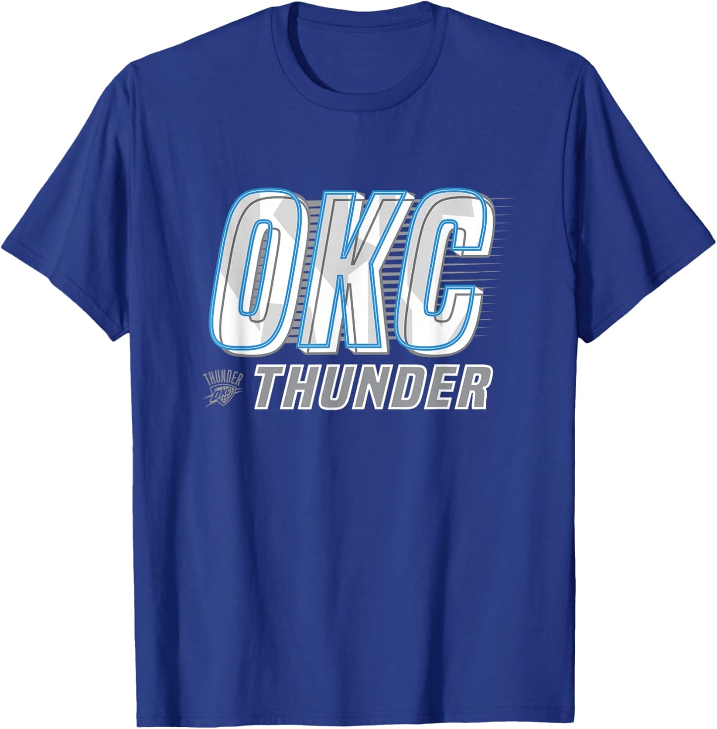 NBA Oklahoma City Thunder Type Stack Logo T-Shirt - T-Shirt | Royal