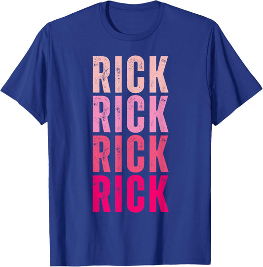 Personalized Name Rick I Love Rick Vintage T-Shirt - T-Shirt | Royal
