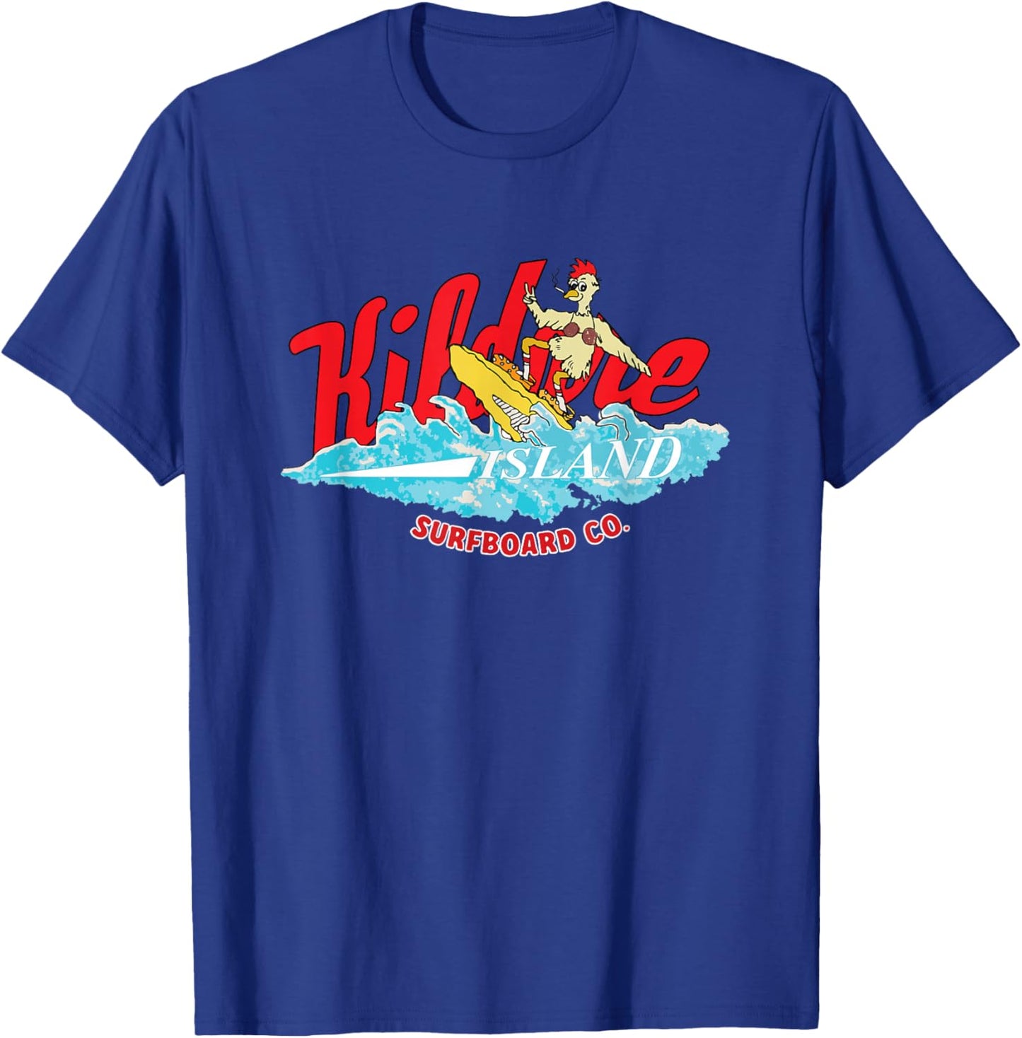 Outer Banks Island Chicken Kildare Island Surfboard Co. T-Shirt - T-Shirt | Royal