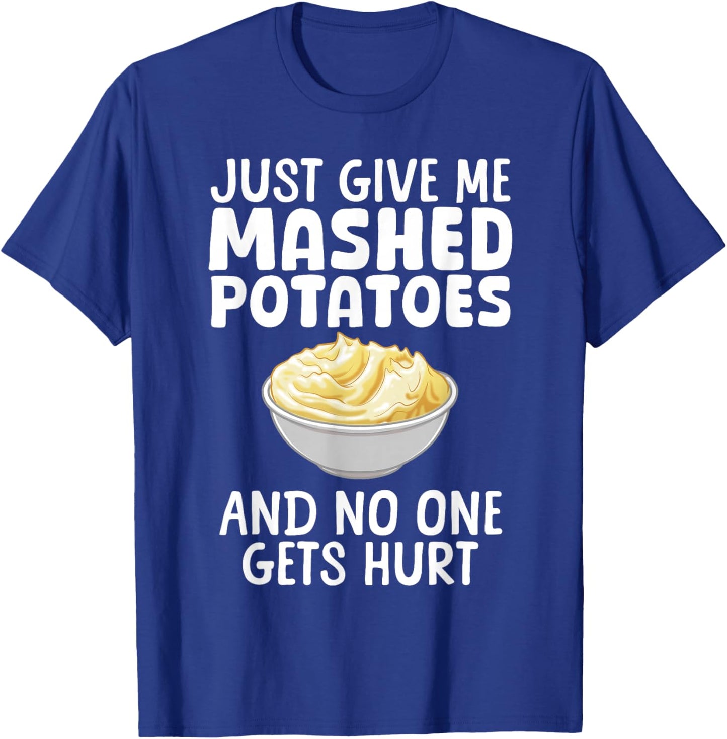 Mashed Potato Gift Mash Potato Accessories & Stuff Funny Mashed Potato Design Women -Adults -Kids Black Small Classic Fit Short Sleeve Pull On 1 Count T-Shirt - T-Shirt | Royal
